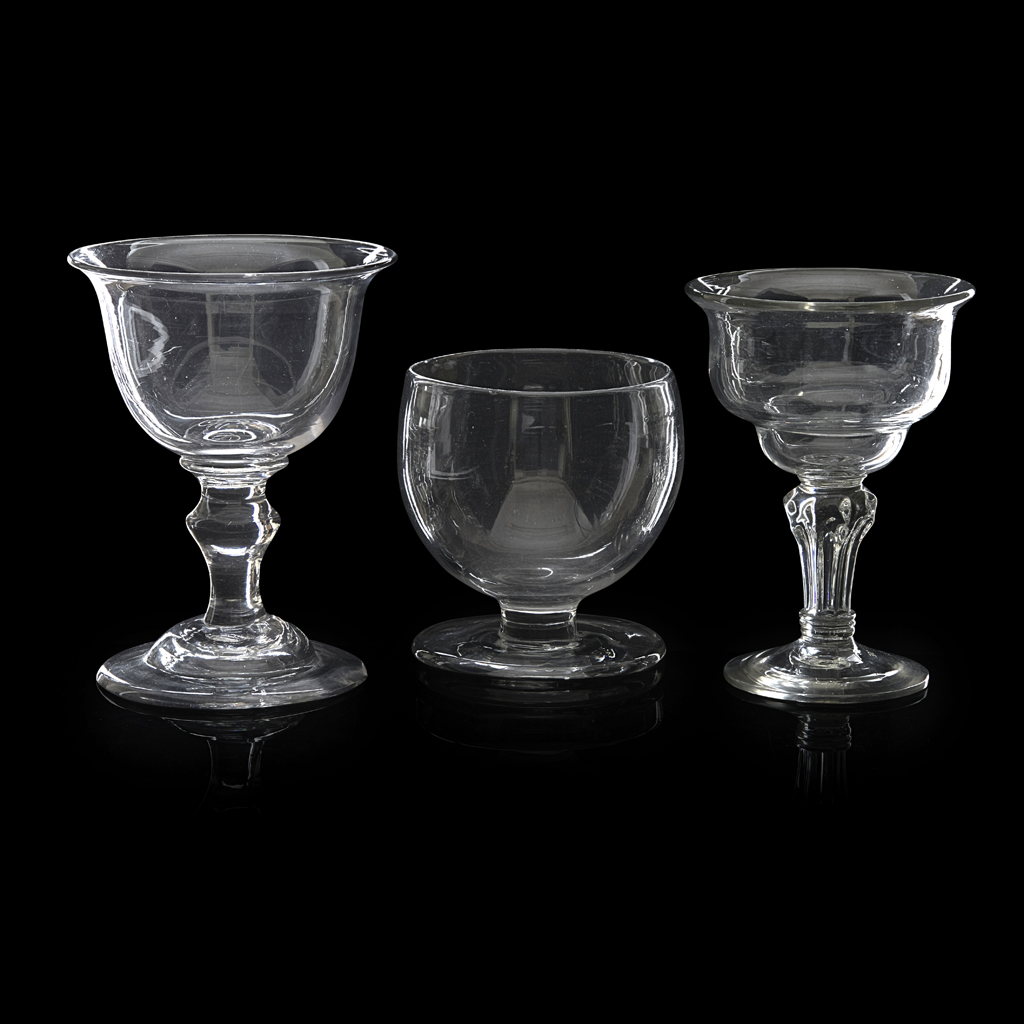 THREE PIECES OF GEORGIAN STEMWARE