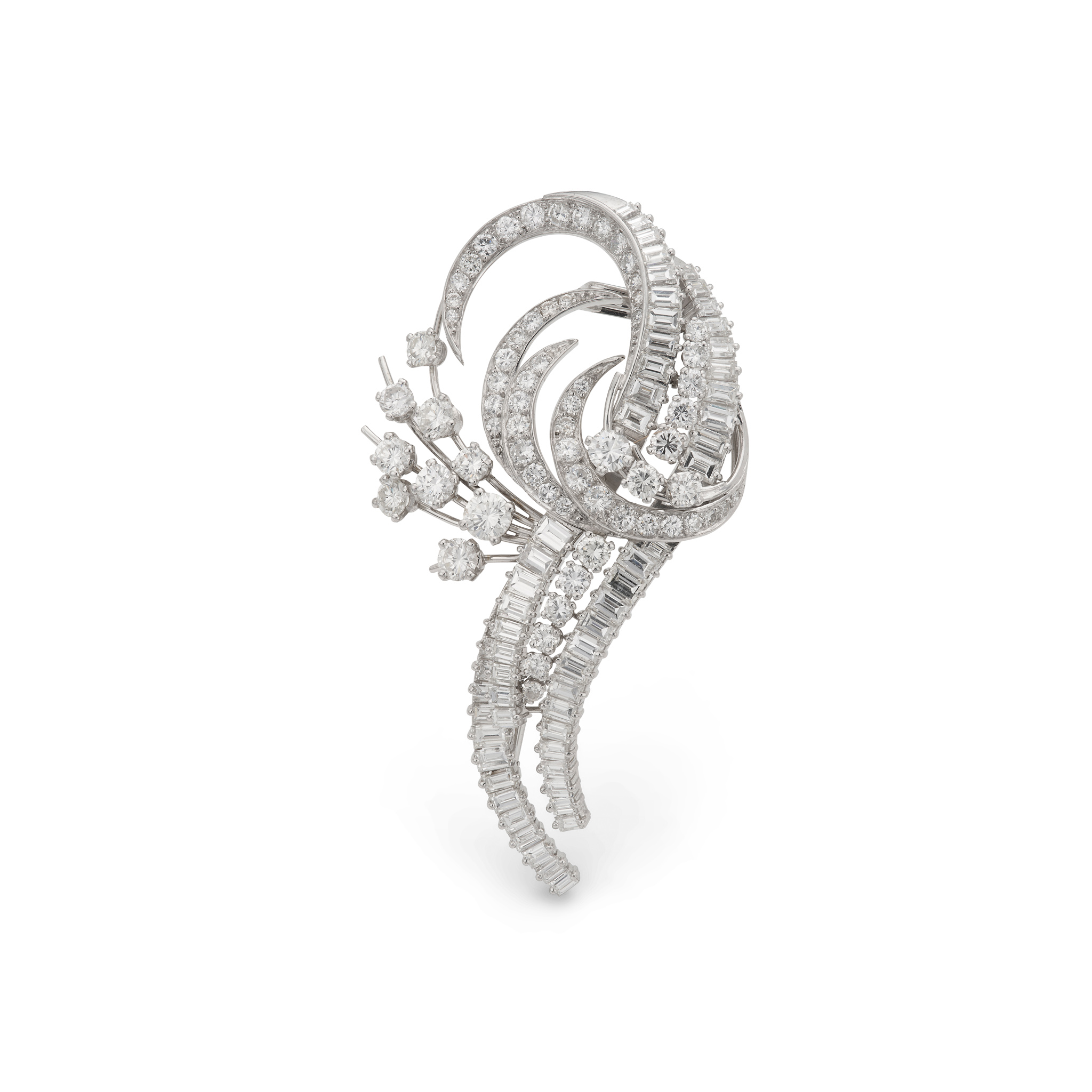 A diamond brooch, circa 1965