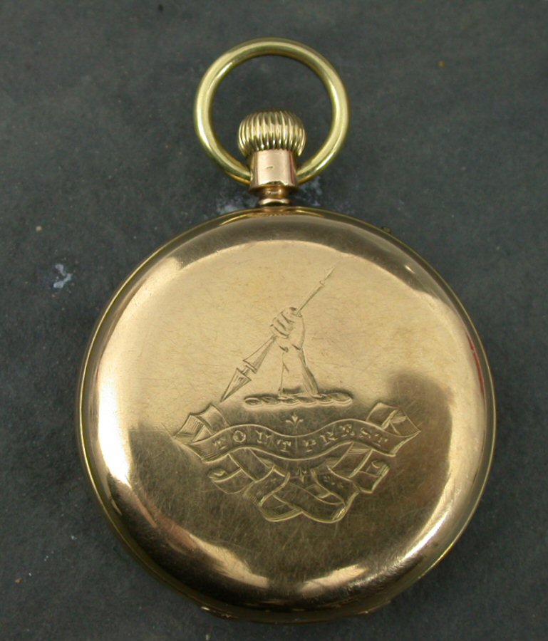 An 18ct gold keyless wind pocket watch