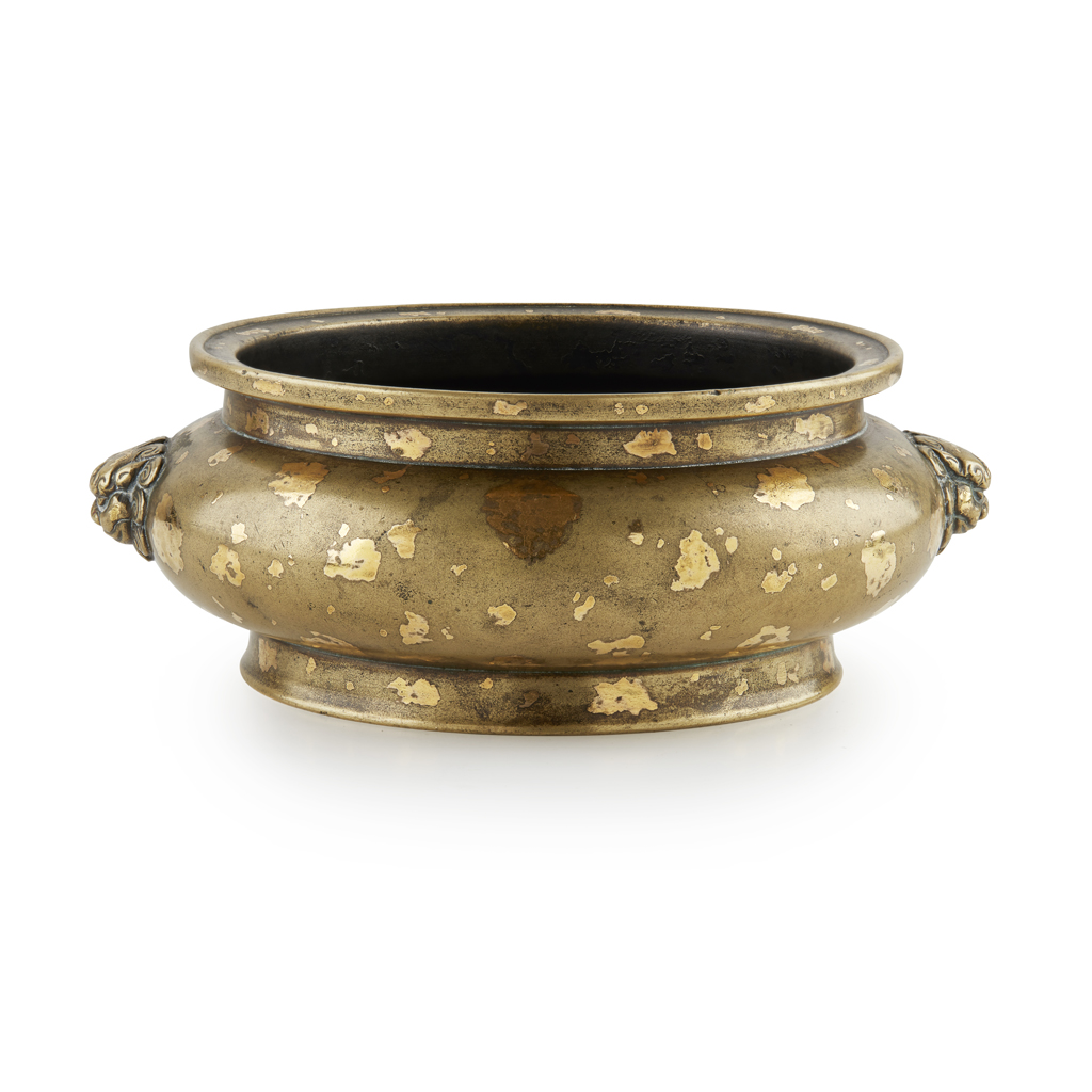 GOLD-SPLASHED BRONZE CENSER