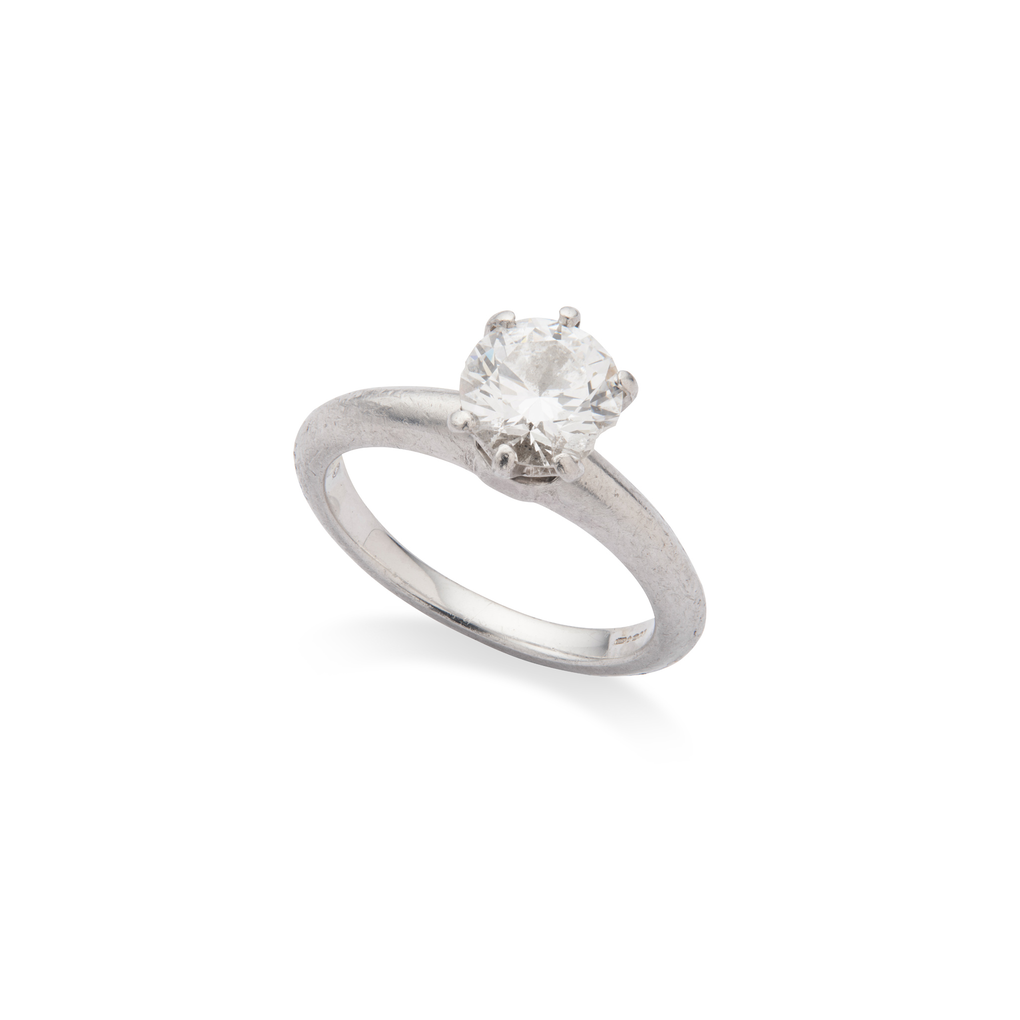 Tiffany & Co.: A platinum diamond single-stone ring