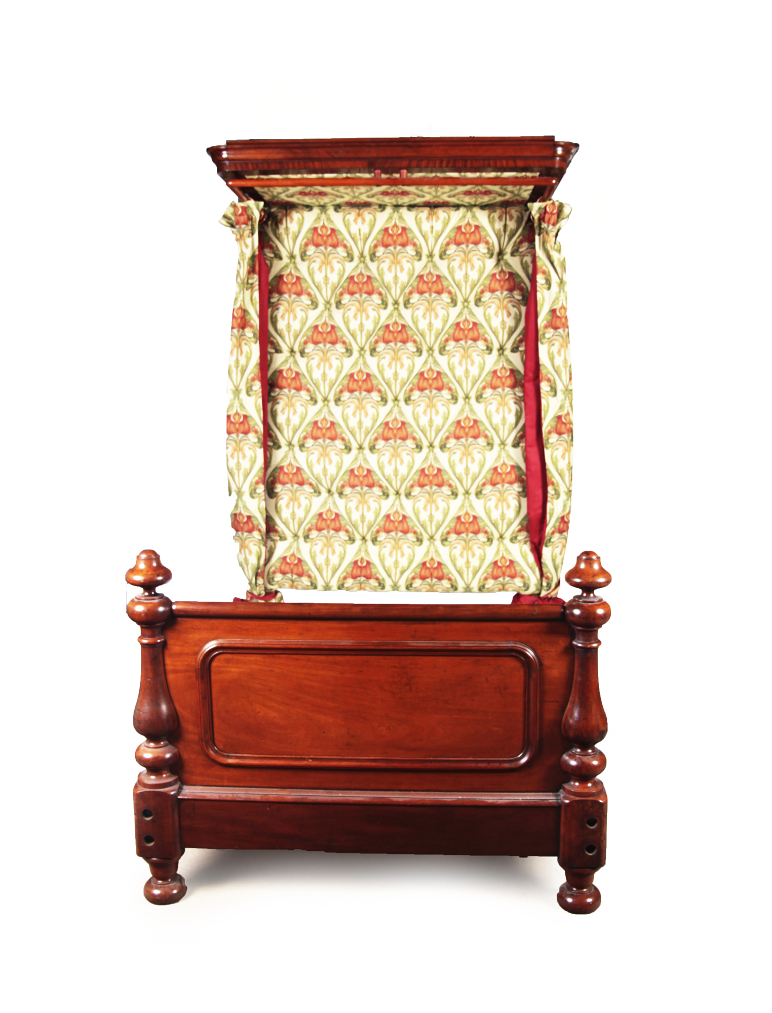 VICTORIAN MAHOGANY HALF TESTER BED