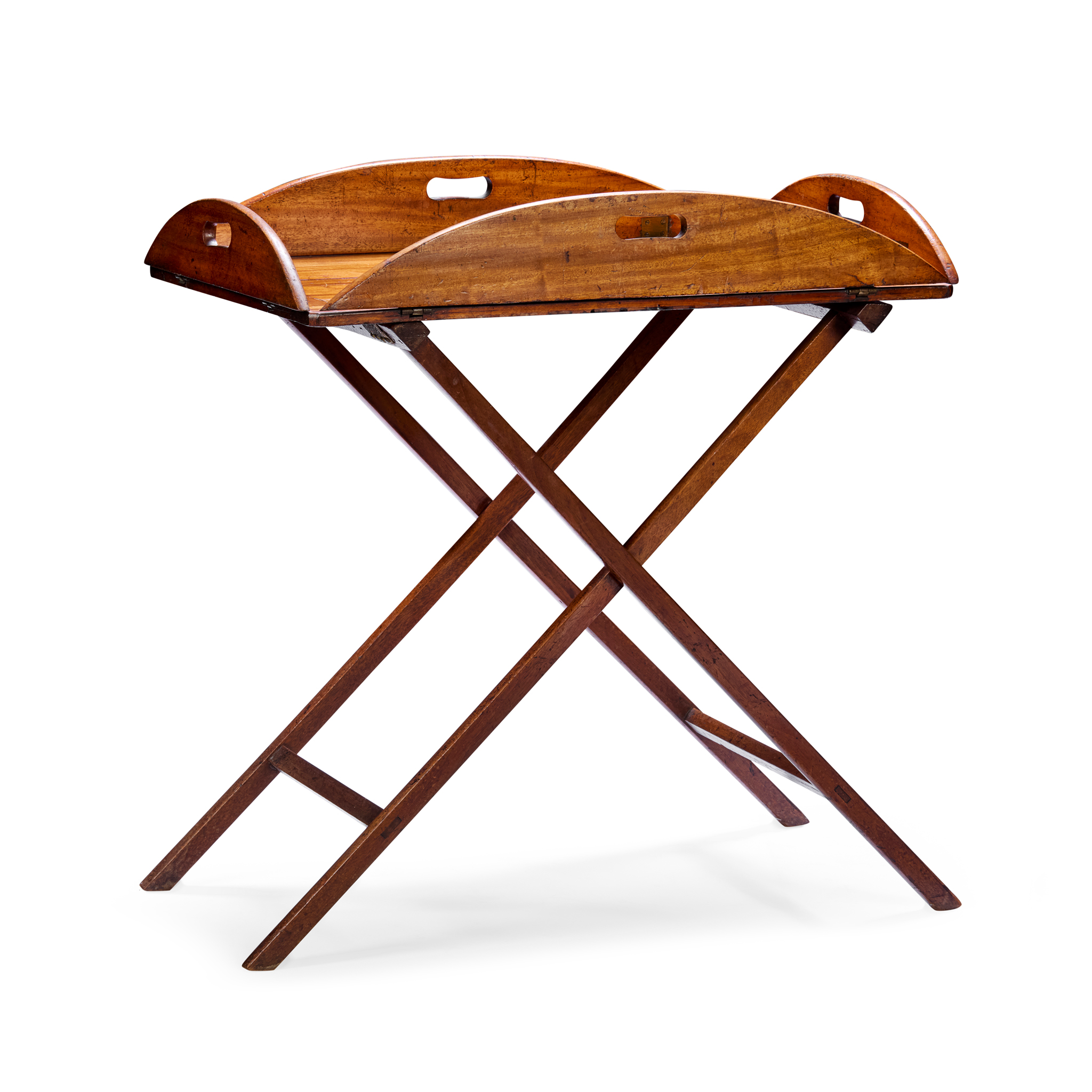 GEORGE IV MAHOGANY BUTLER'S TRAY-ON-STAND