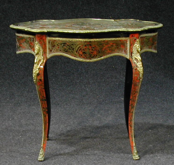 A Boulle inlaid centre table,