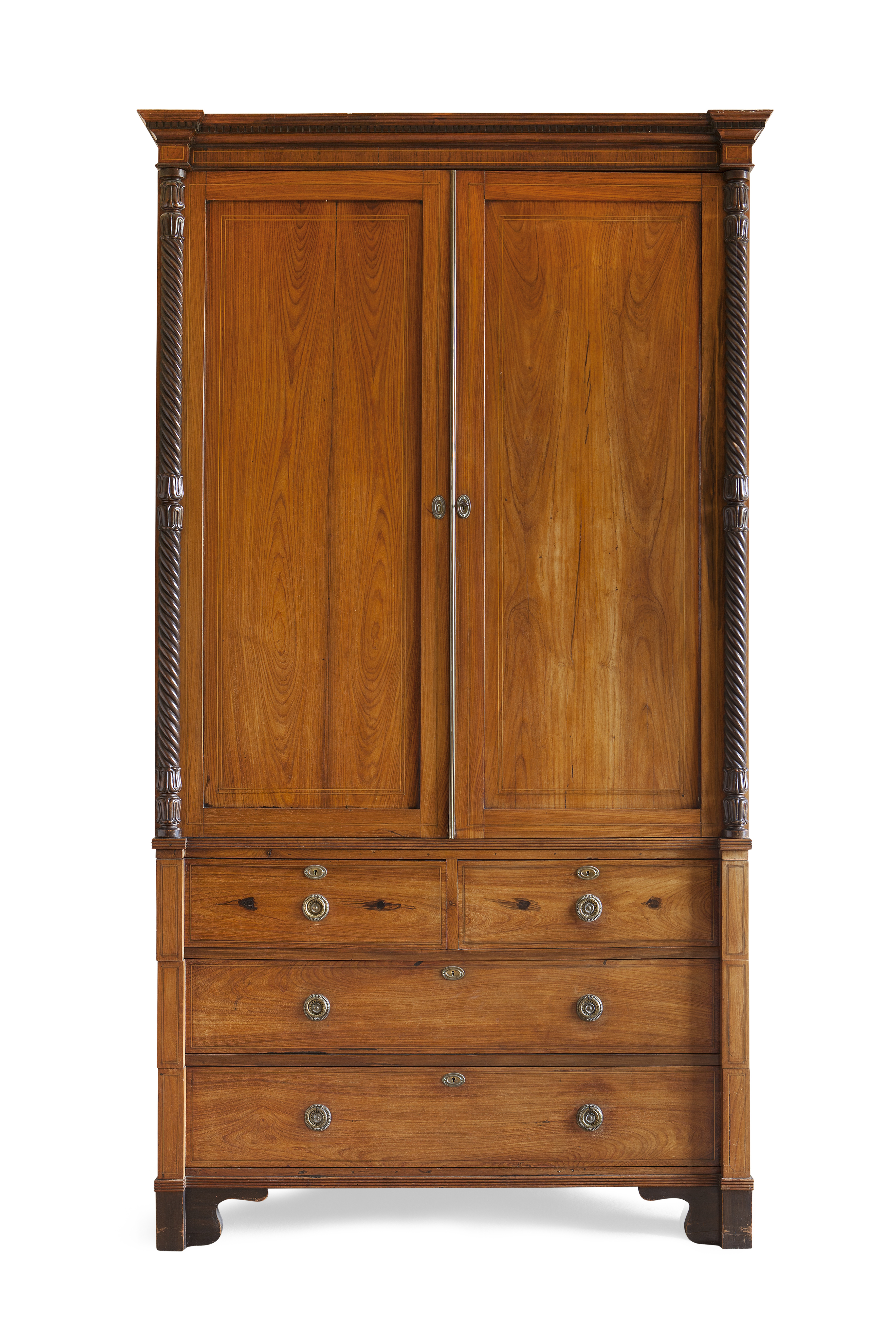CONTINENTAL SIMULATED ROSEWOOD LINEN PRESS