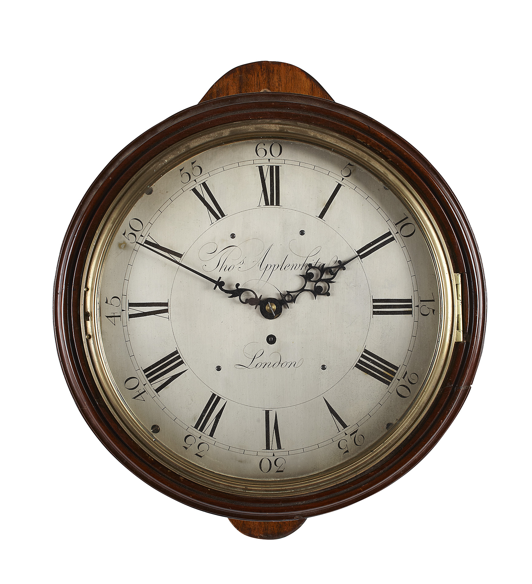 GEORGE III MAHOGANY WALL CLOCK BY THOMAS APPLEWHITE, LONDON