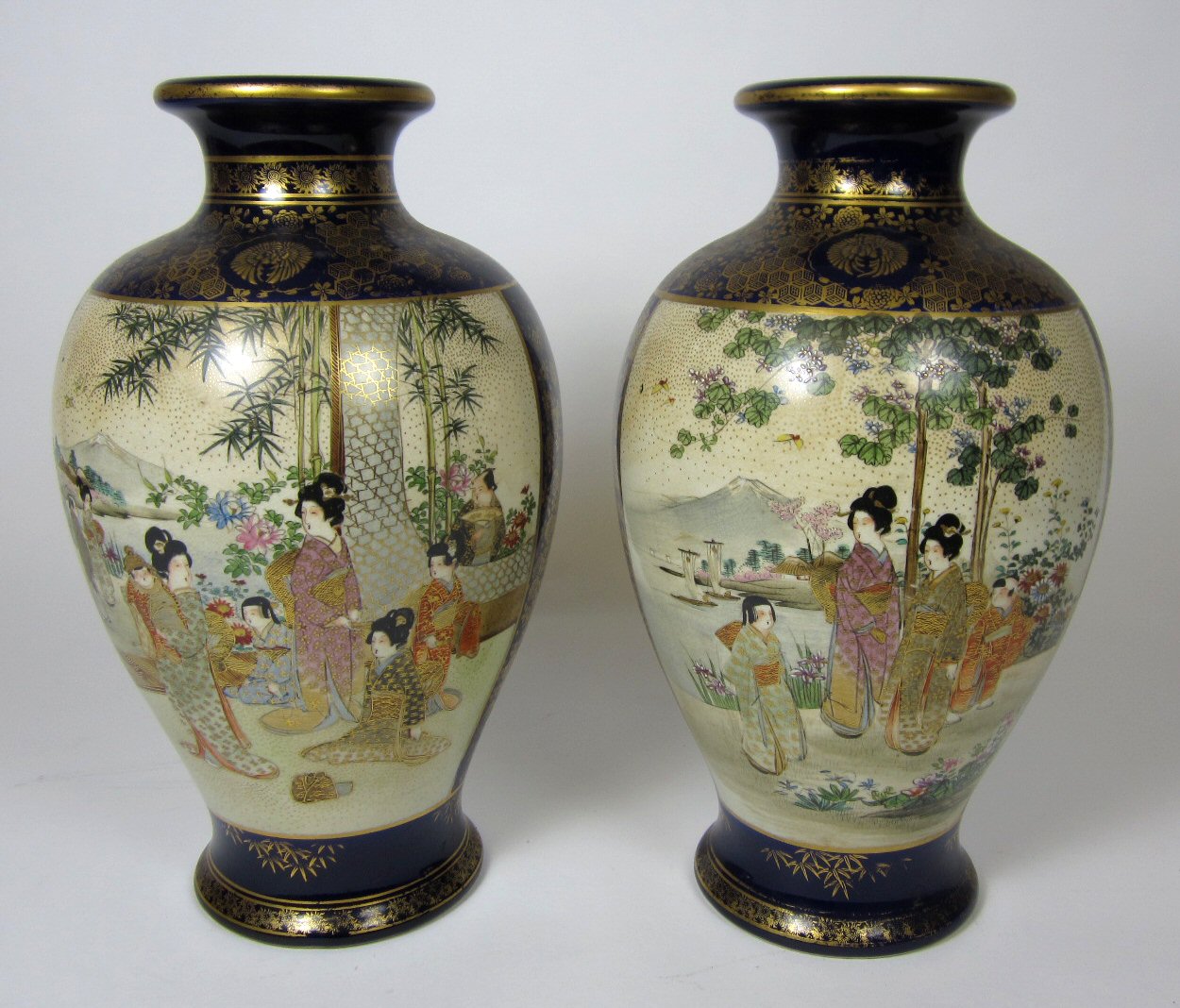PAIR OF JAPANESE SATSUMA VASES