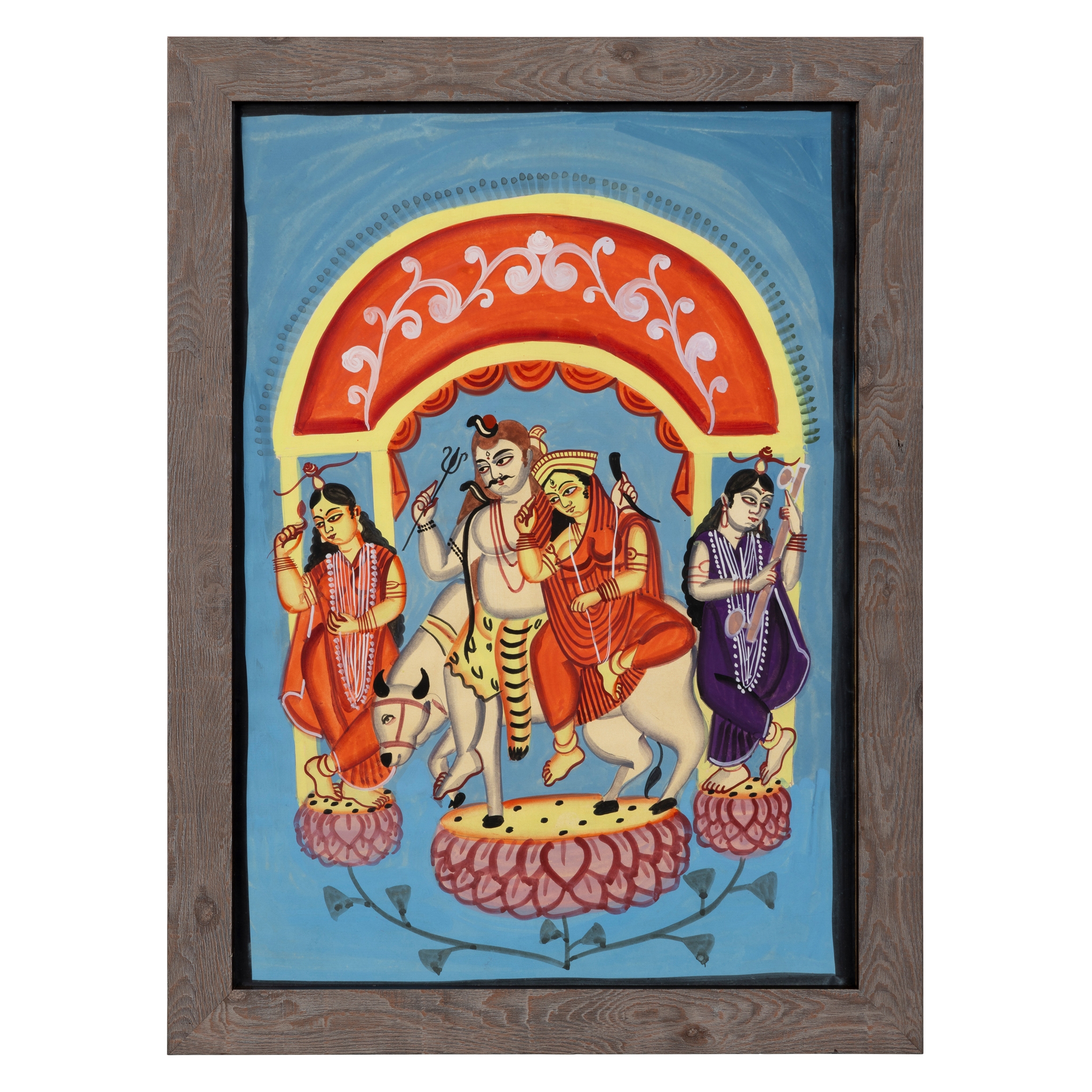 A PAIR OF KALIGHAT PAINTINGS