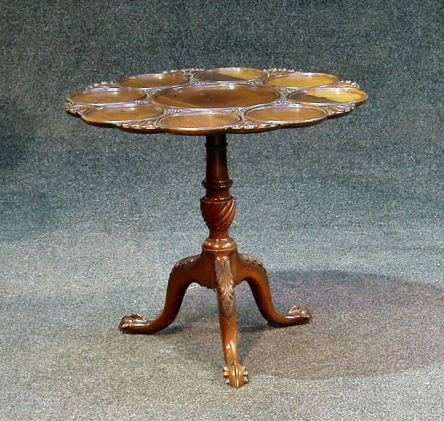 A George III style mahogany supper table,