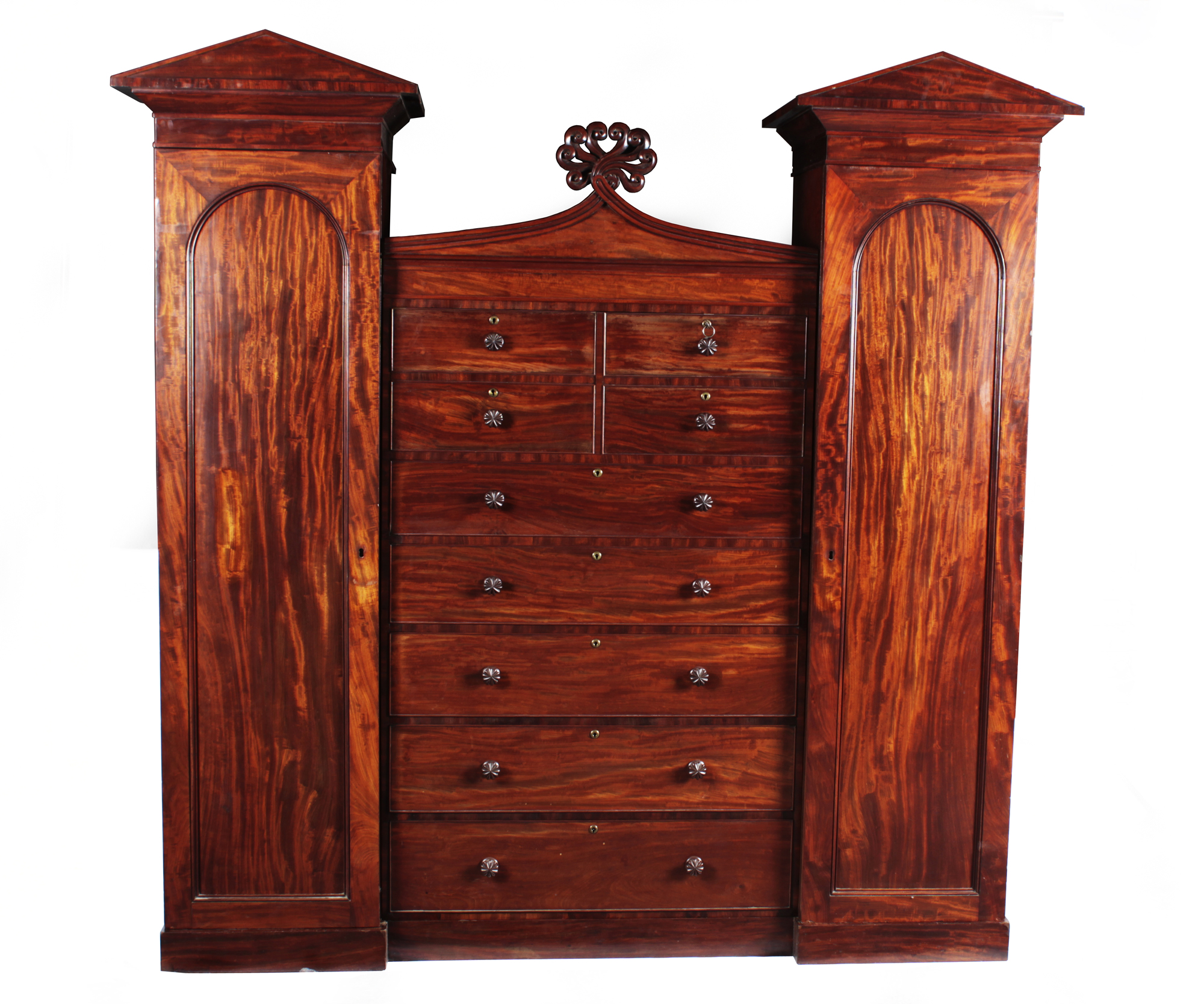 LARGE MAHOGANY WARDROBE