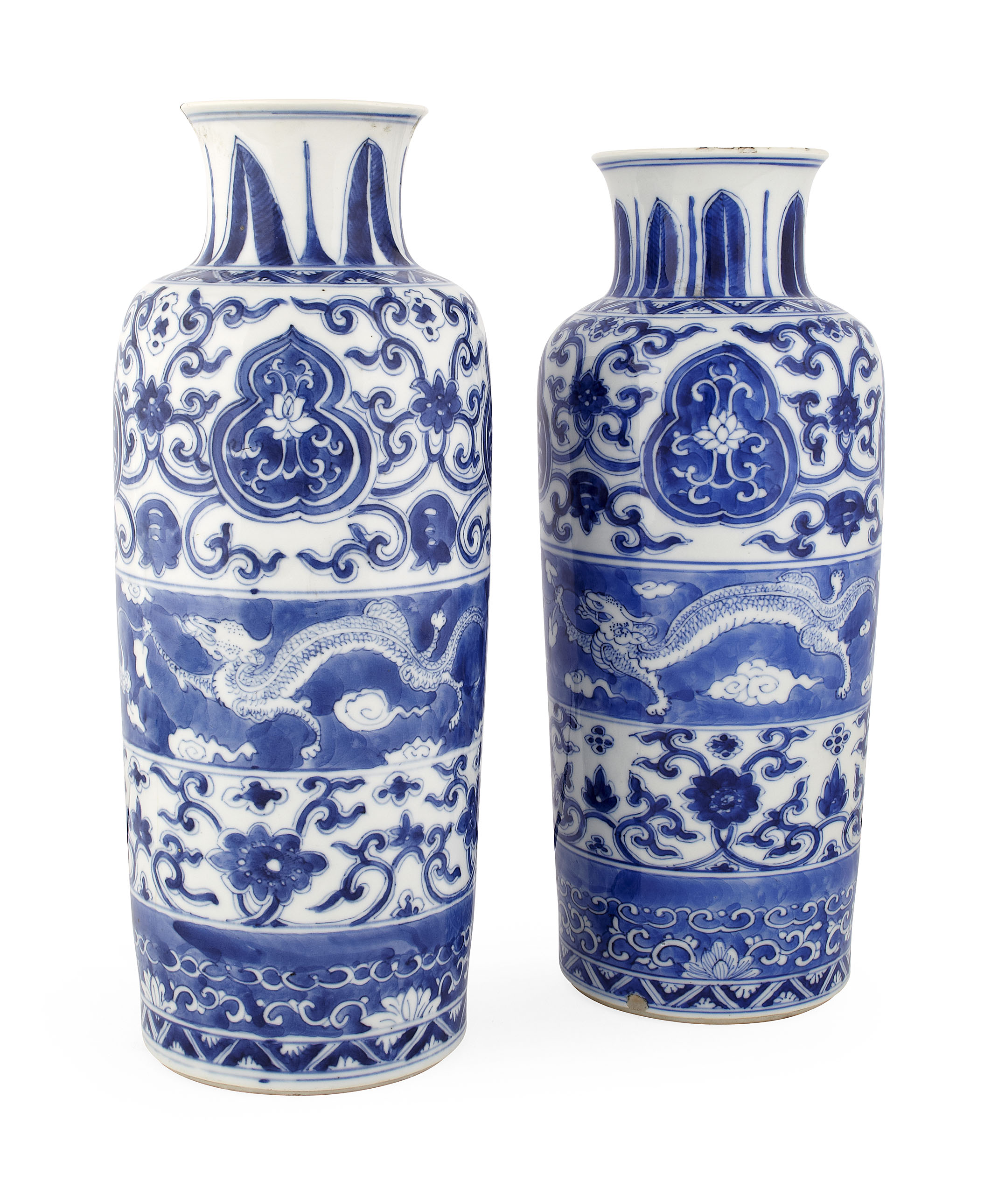 NEAR PAIR OF CHINESE PORCELAIN VASES