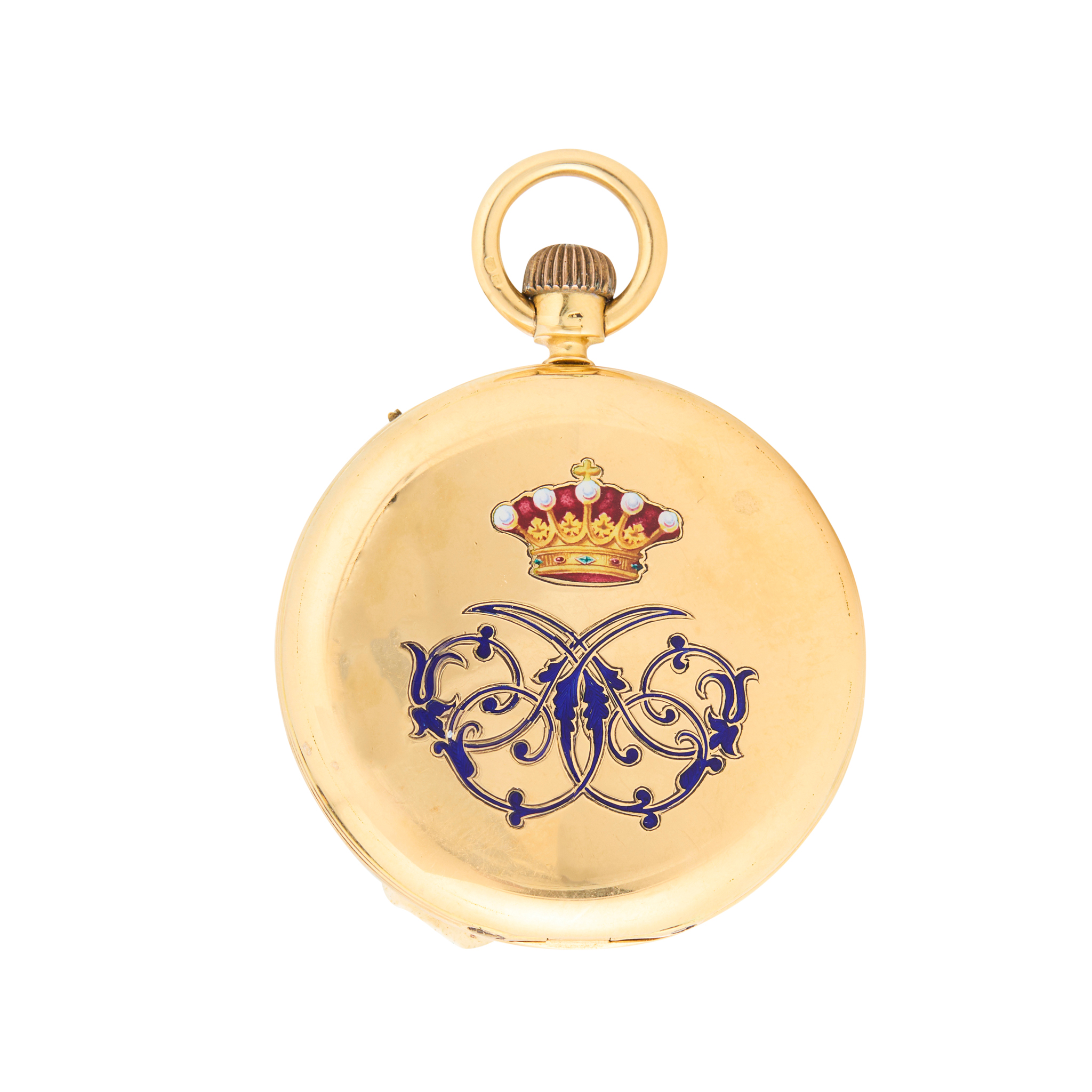 AN 18CT GOLD FULL HUNTER PRESENTATION POCKET WATCH