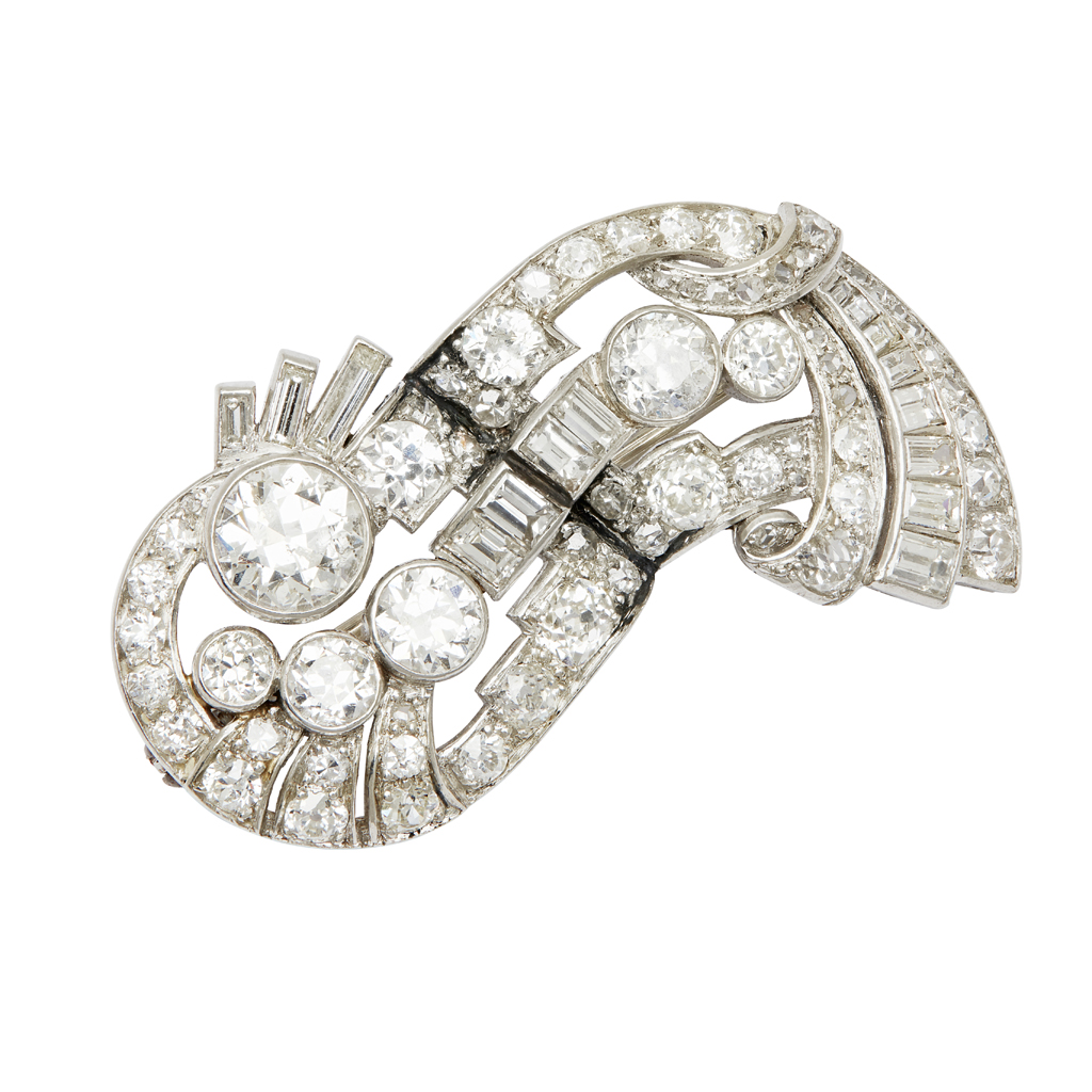 An early 20th century diamond set brooch