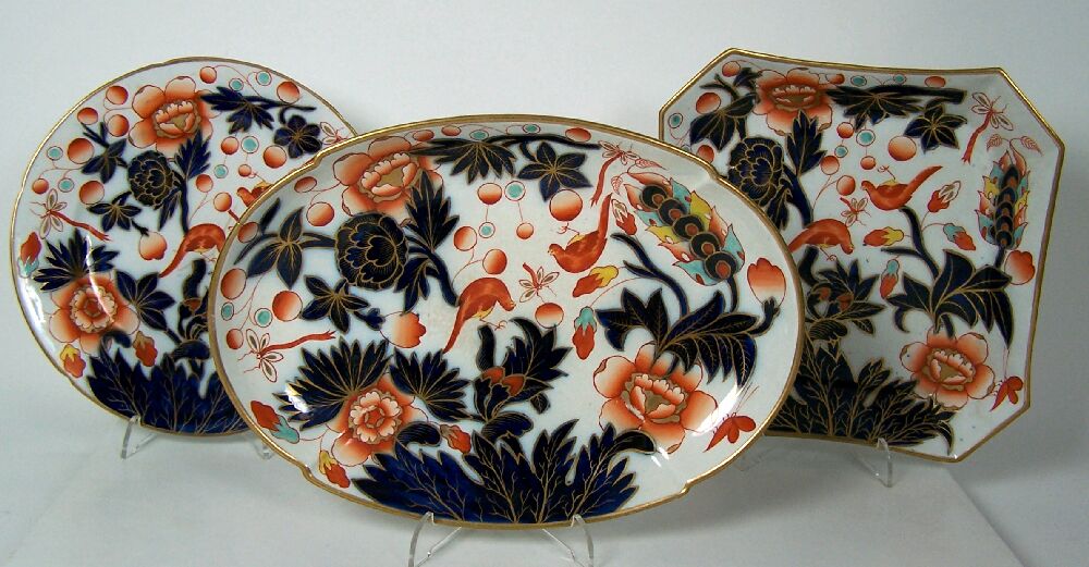A 19th century English Imari palette dessert service