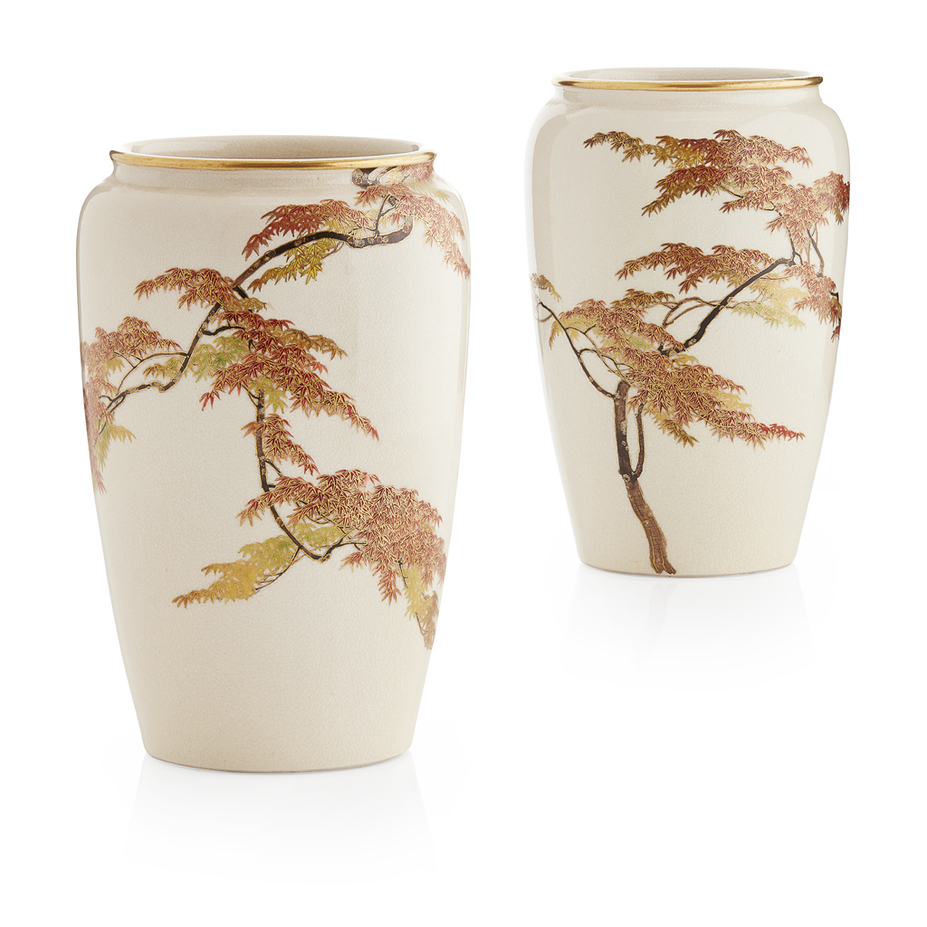PAIR OF SATSUMA VASES