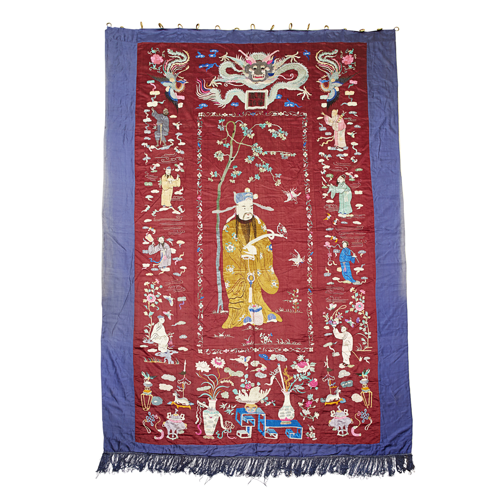 MASSIVE EMBROIDERED SILK PANEL