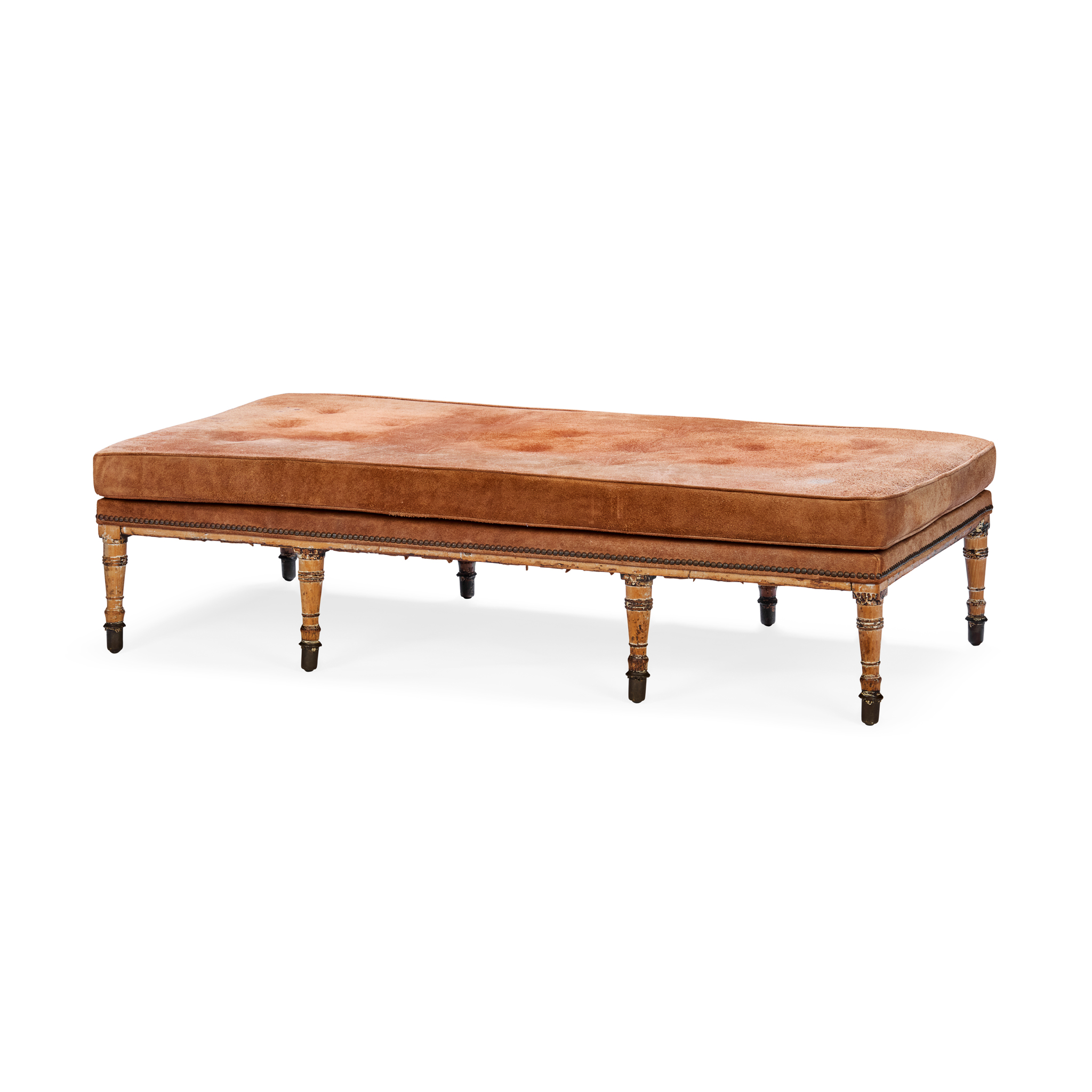 LARGE CONTINENTAL STRIPPED PINE SALON STOOL