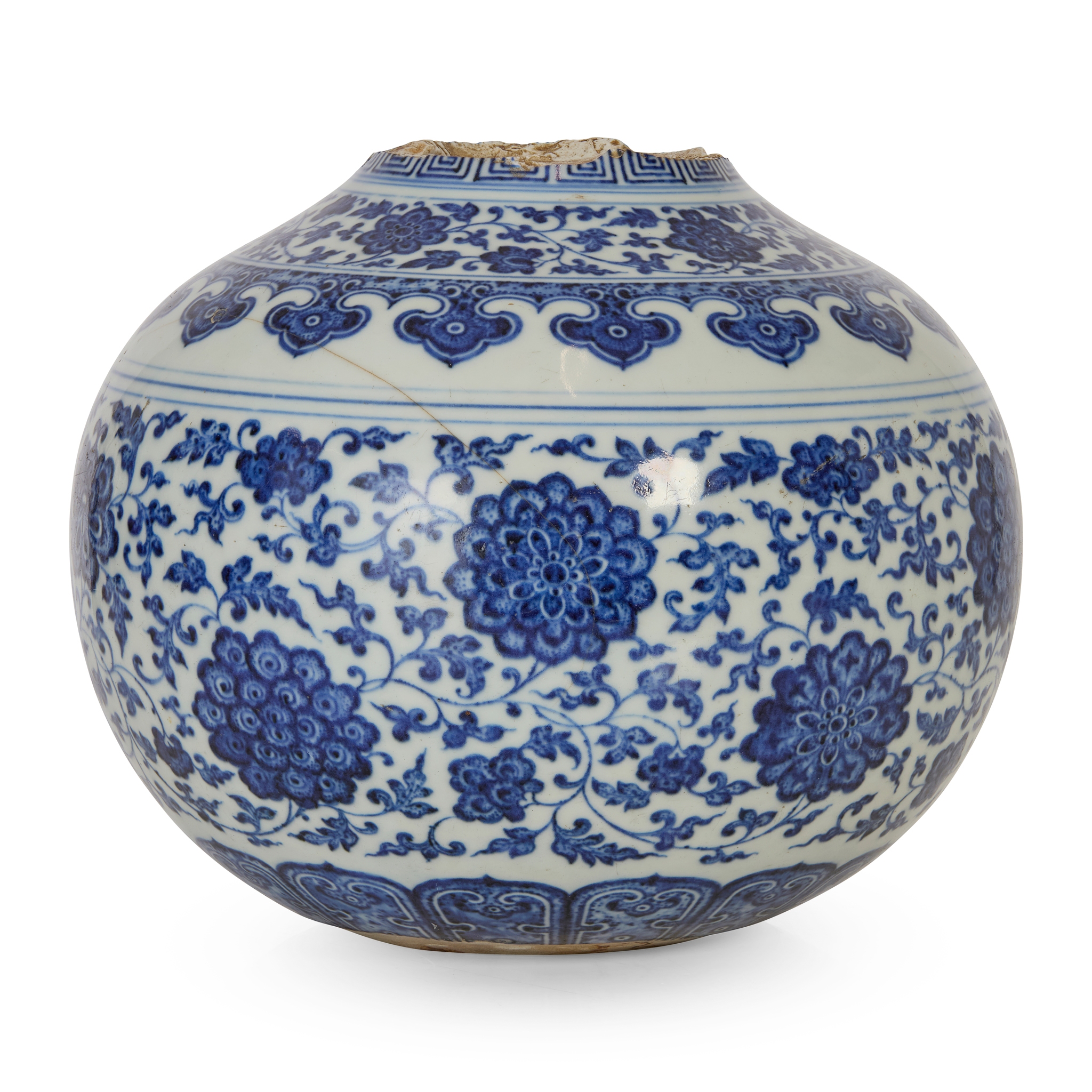 CHINESE BLUE AND WHITE VASE FRAGMENT