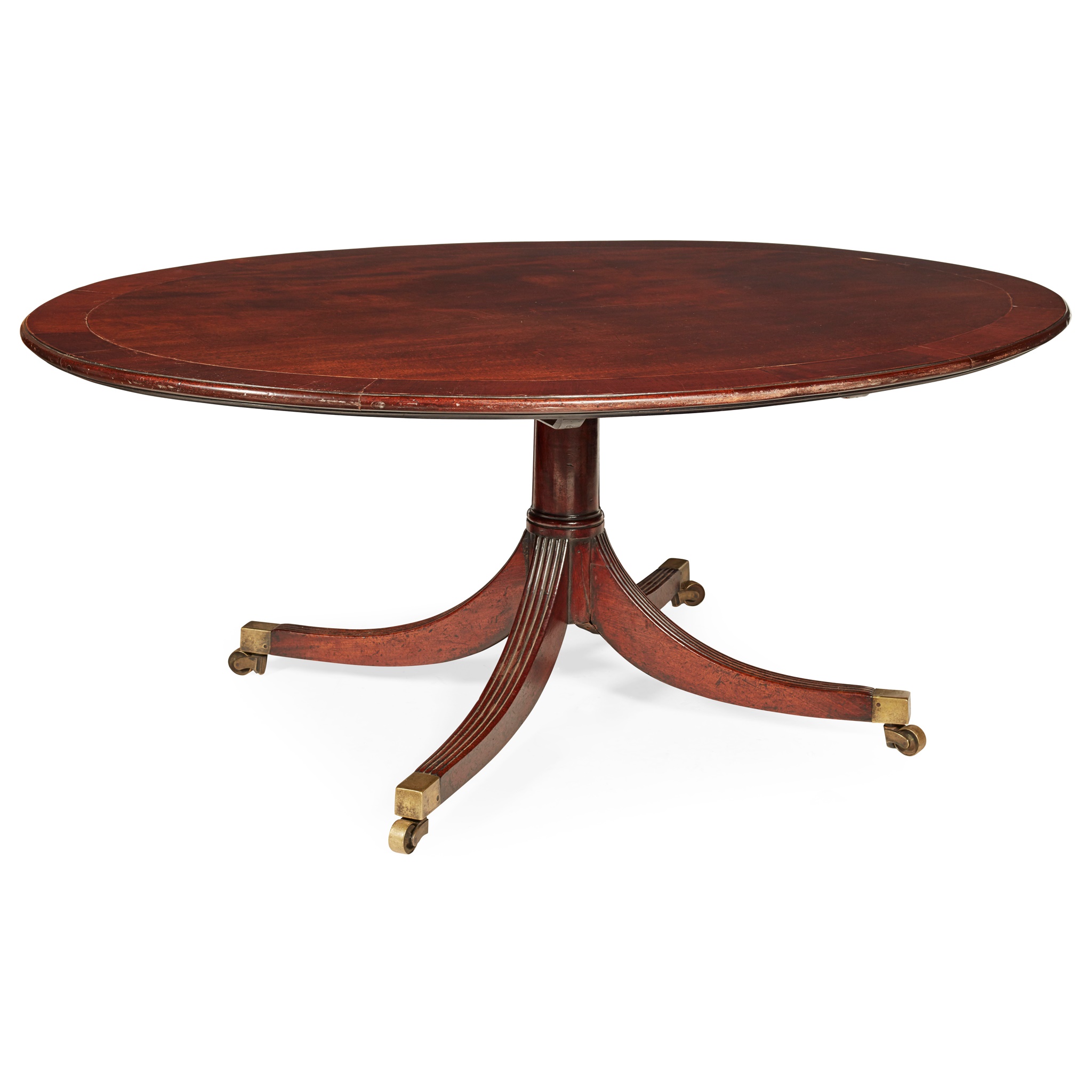 LATE GEORGE III MAHOGANY OVAL BREAKFAST TABLE