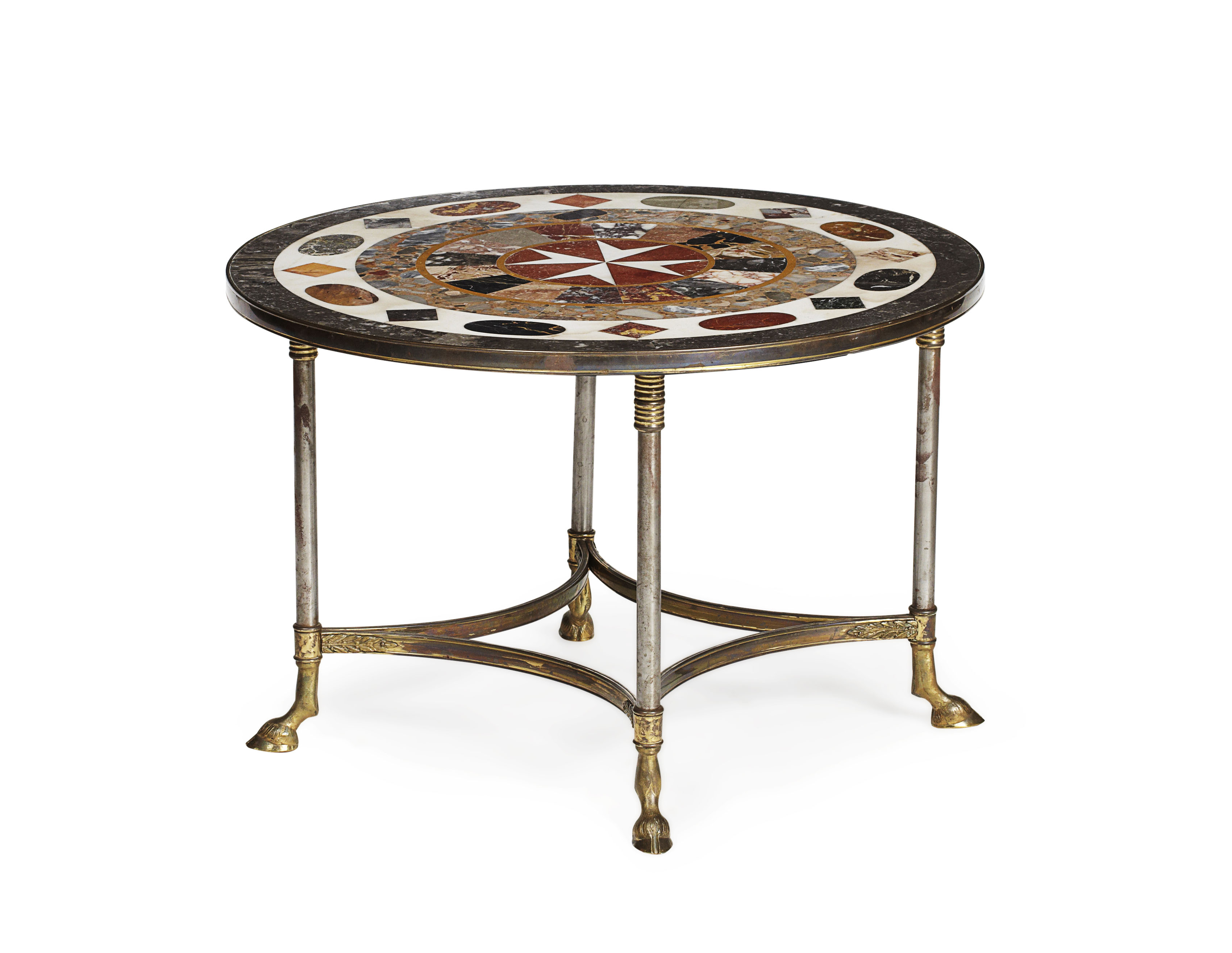 MALTESE PIETRA DURA AND BRONZE LOW TABLE