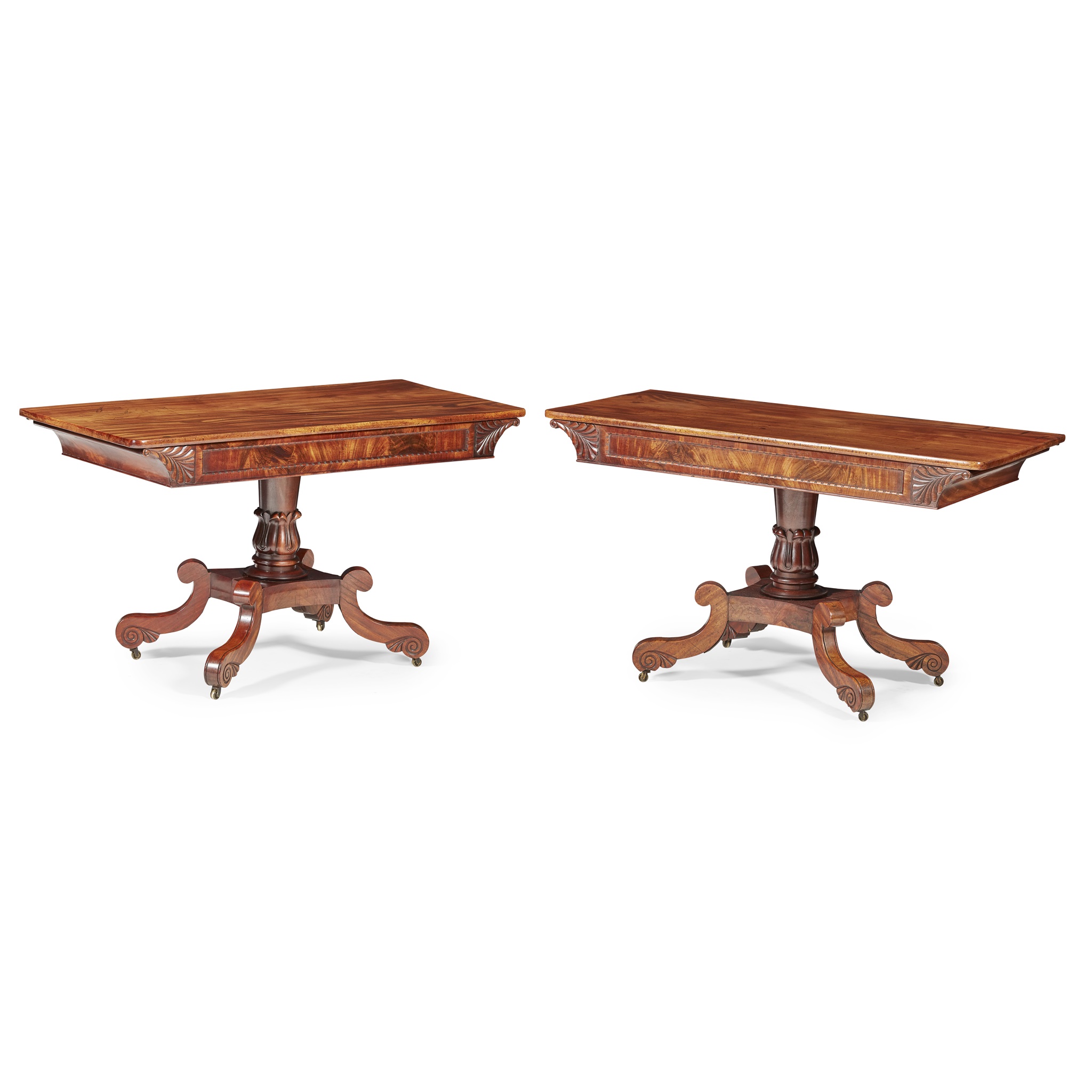 PAIR OF WILLIAM IV MAHOGANY SIDE TABLES