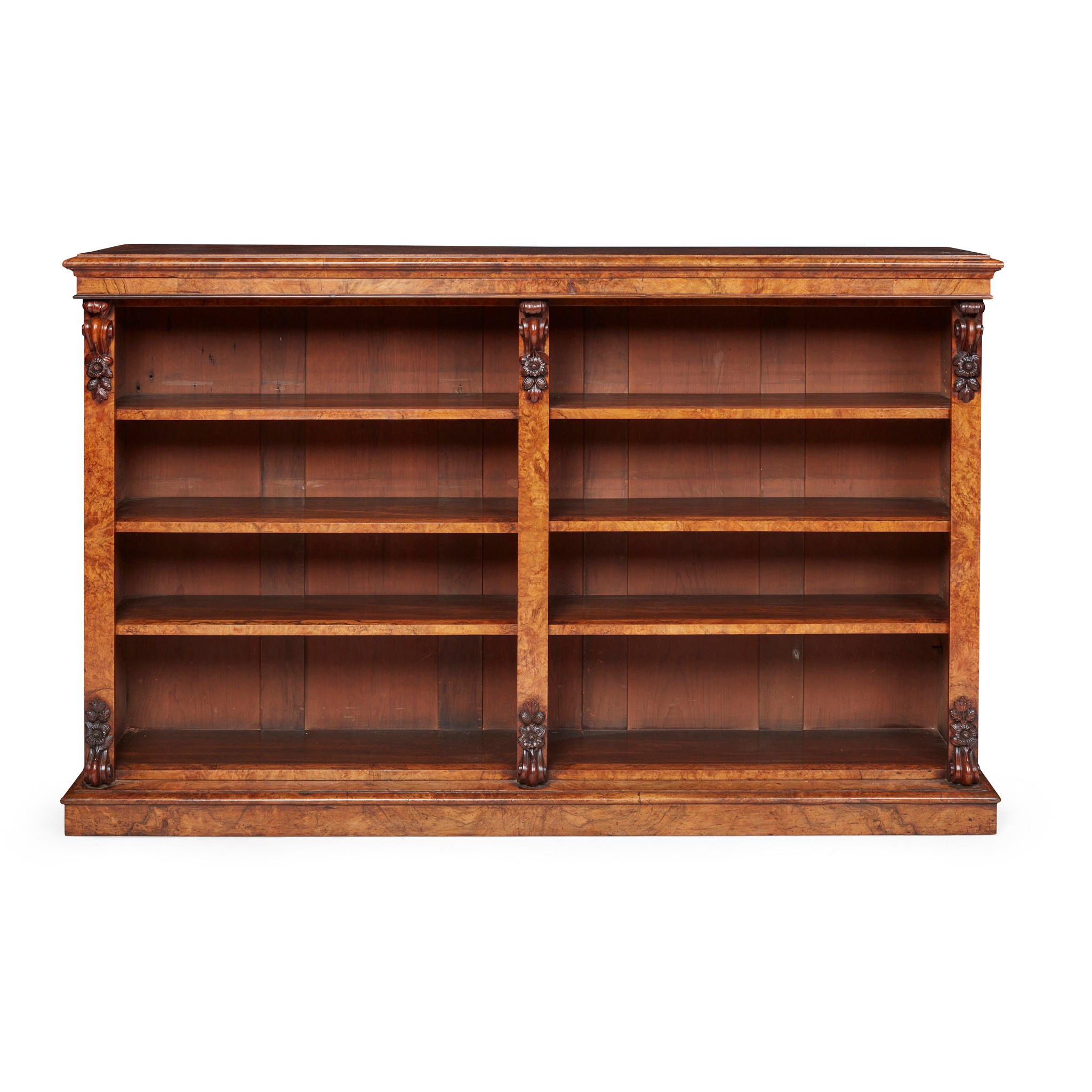 VICTORIAN WALNUT LOW OPEN BOOKCASE