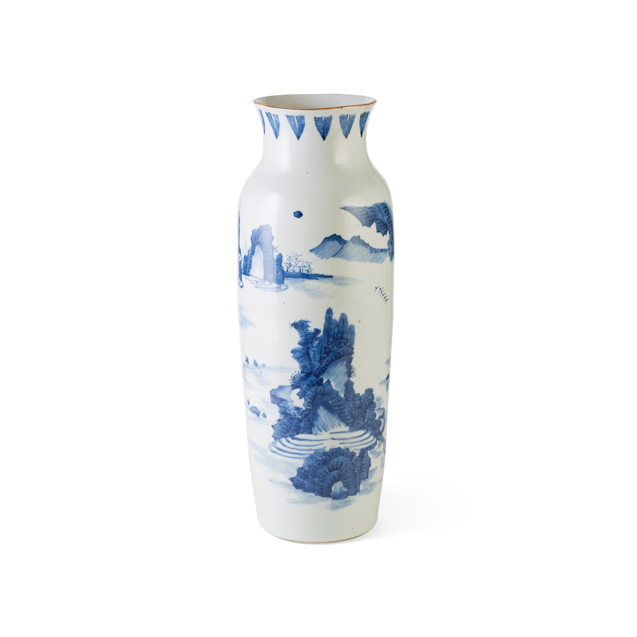 BLUE AND WHITE SLEEVE VASE