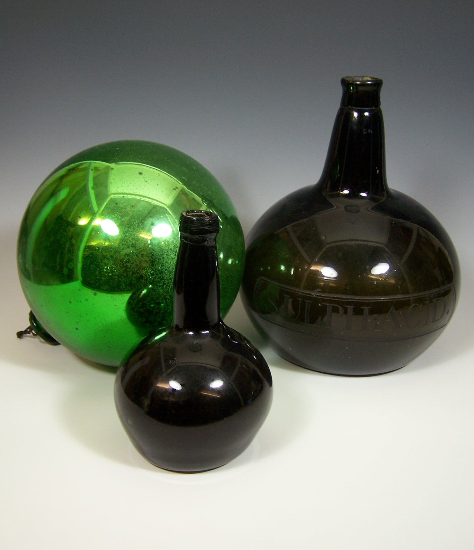 A large onion shaped apothecary bottle,