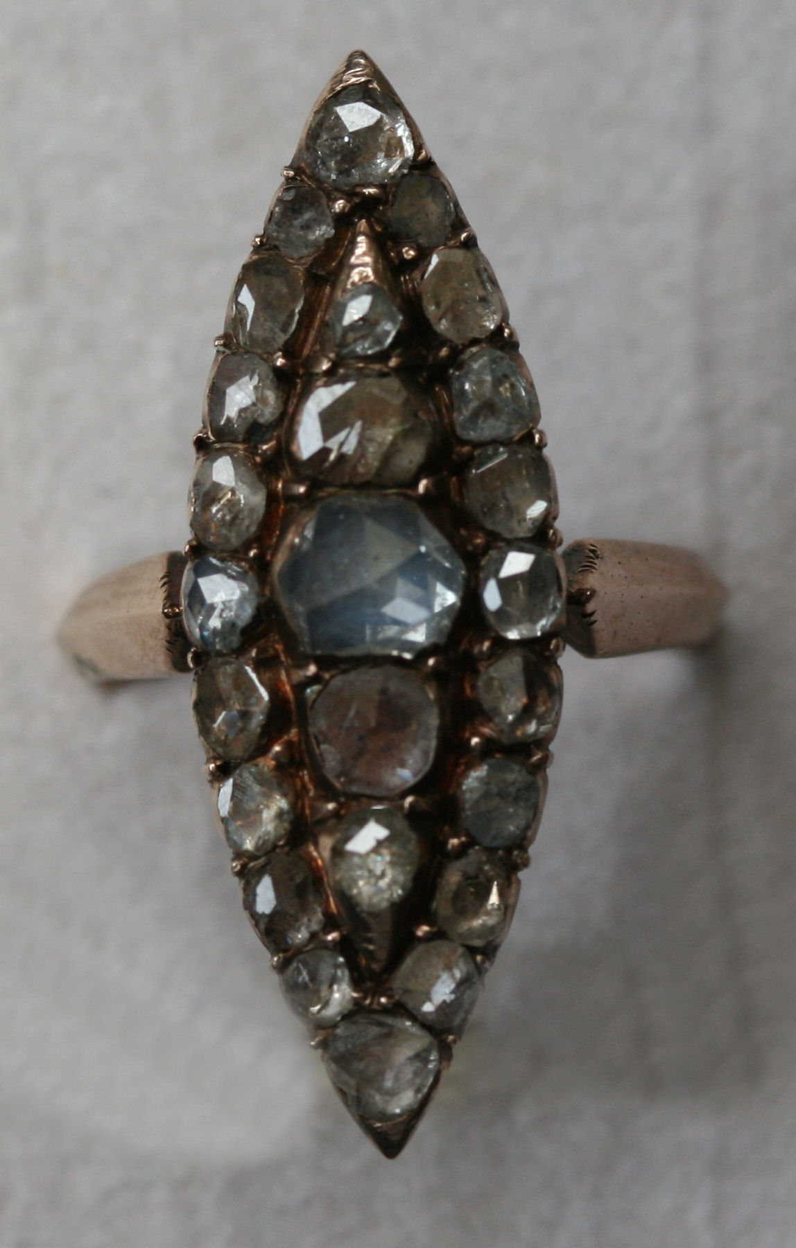 A Georgian diamond cluster ring
