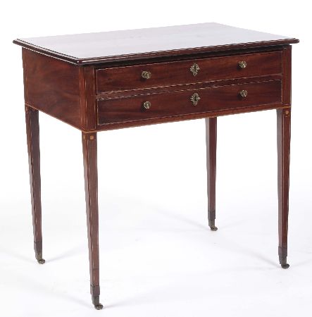 A George IV mahogany and inlaid side table