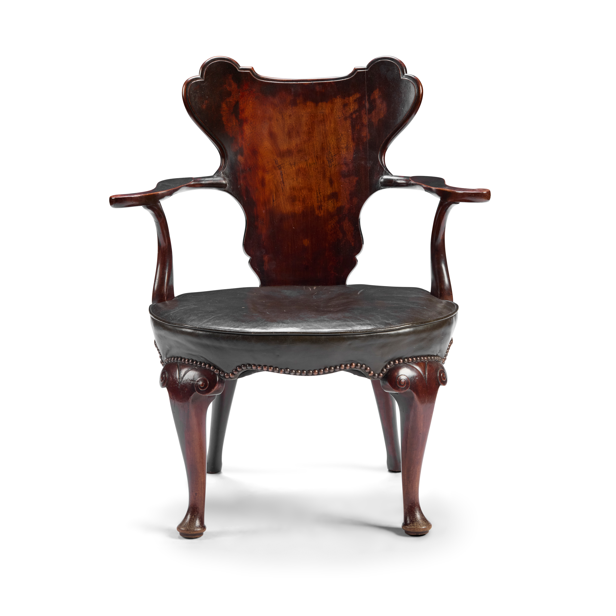 GEORGE II STYLE MAHOGANY ARMCHAIR