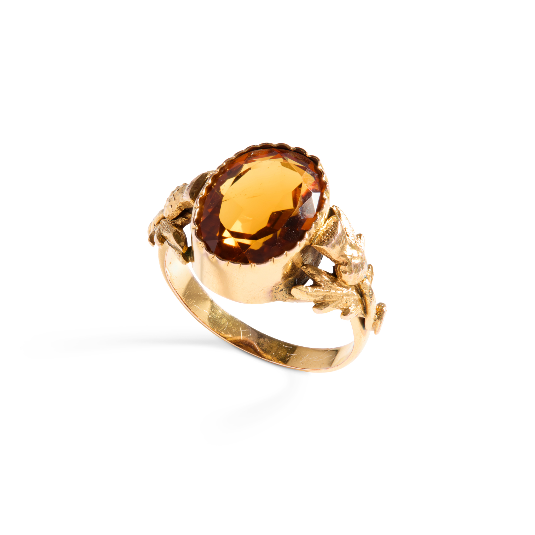 A citrine 'thistle' ring