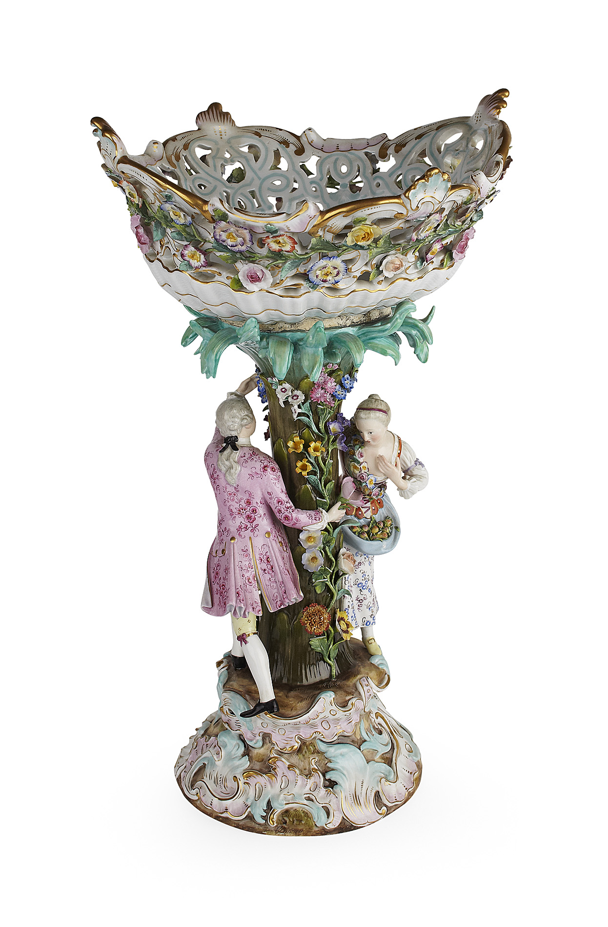 LARGE MEISSEN FIGURAL COMPORT