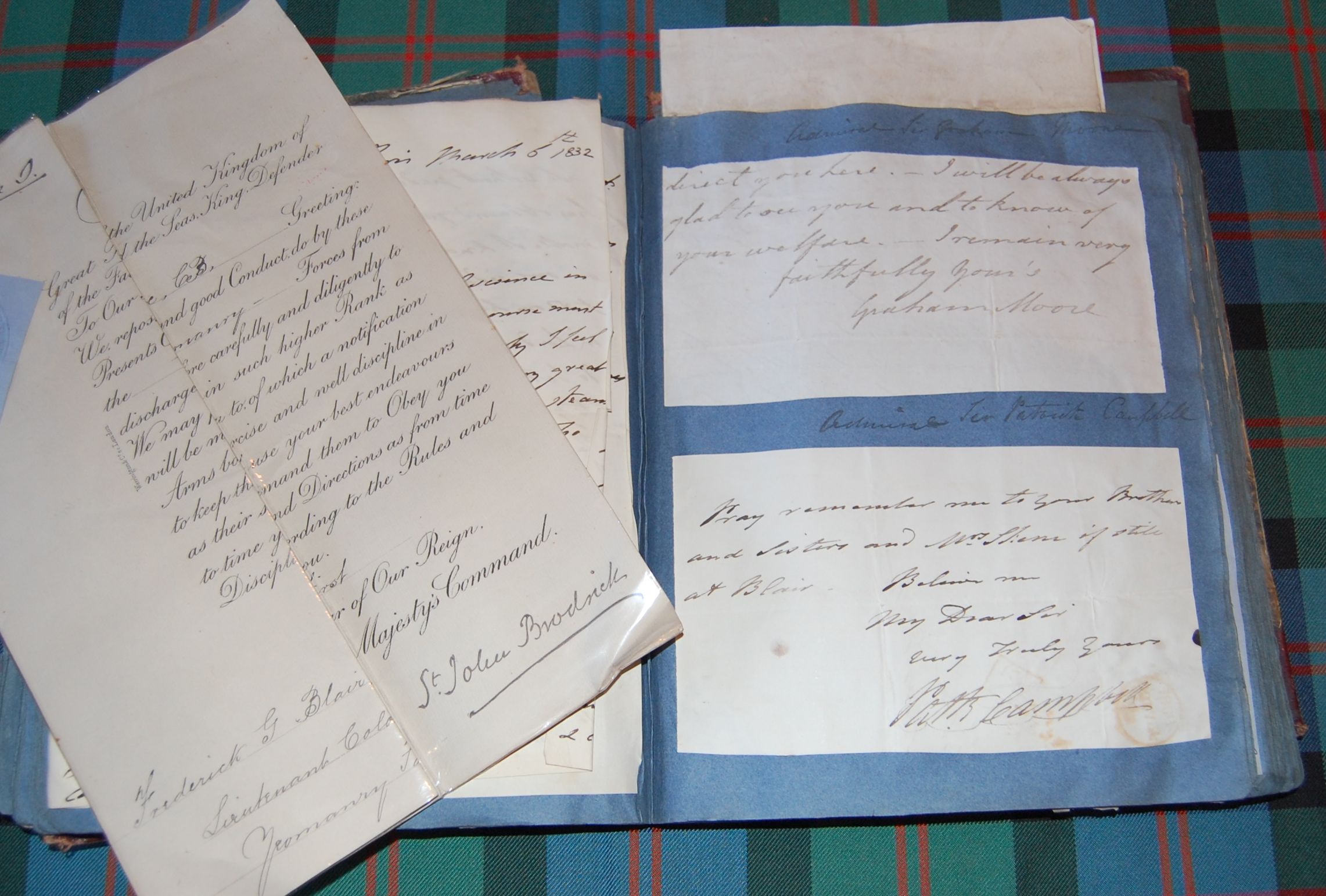 MANUSCRIPTS INCLUDING MEMORIAL REQUEST SIGNED BY SIMON FRASER OF LOVAT, 1798