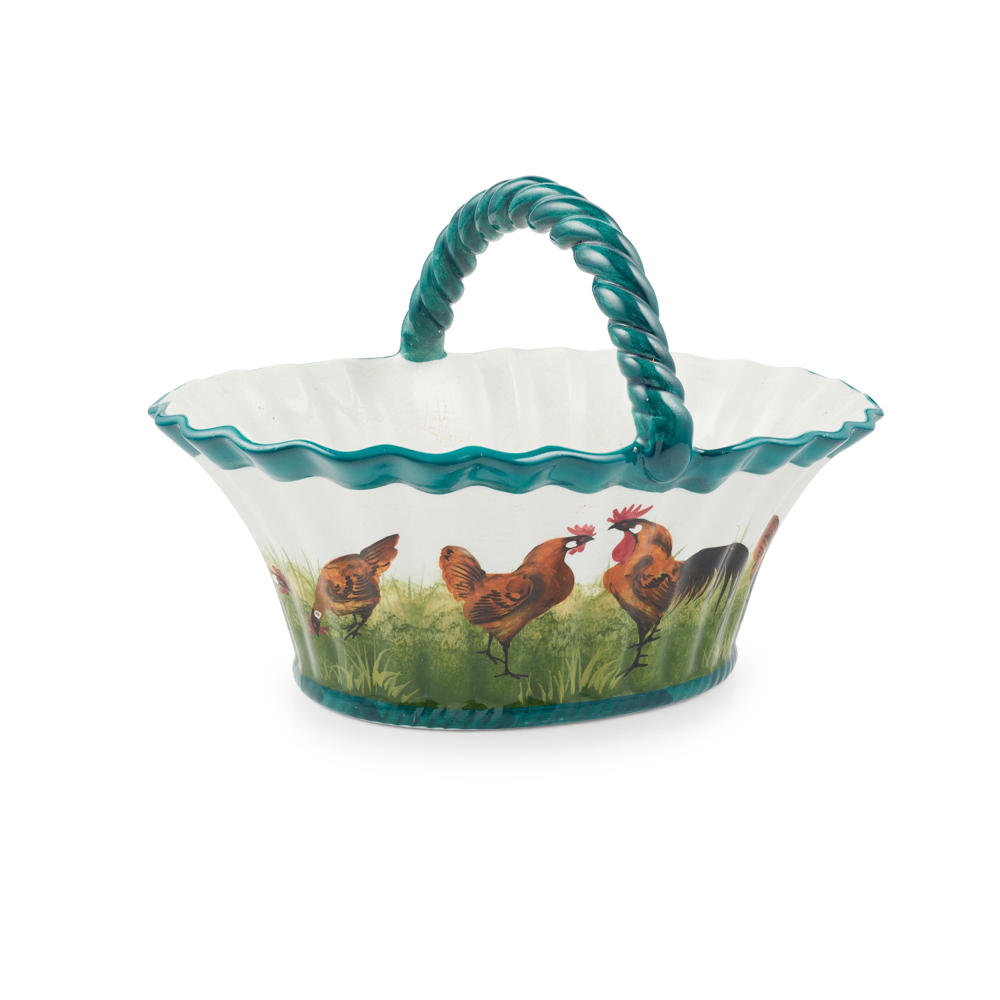 A WEMYSS WARE MEDIUM BASKET