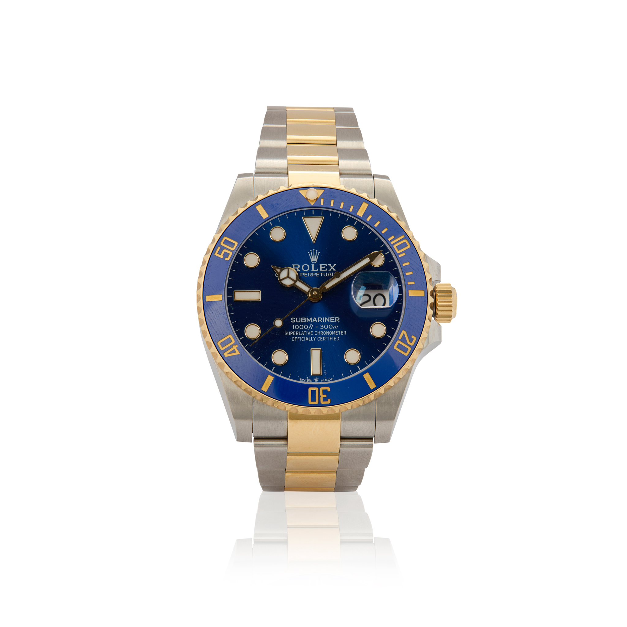 Rolex. A stainless steel and yellow gold automatic wristwatch