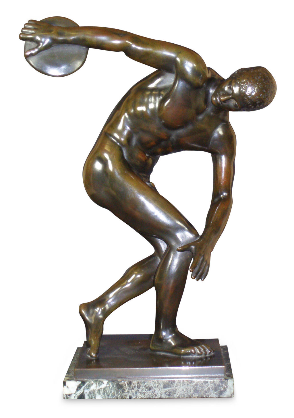 An early 20th century bronze 'Discobolos' After Myron