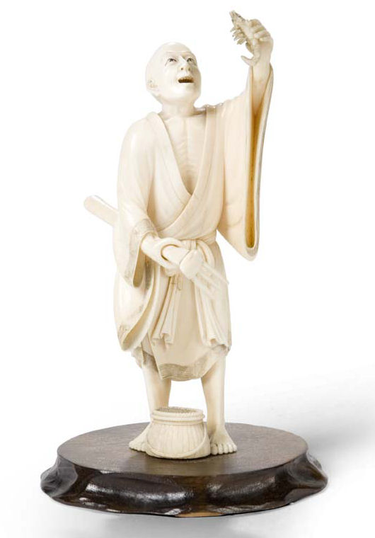 A Japanese ivory okimono, Meiji period