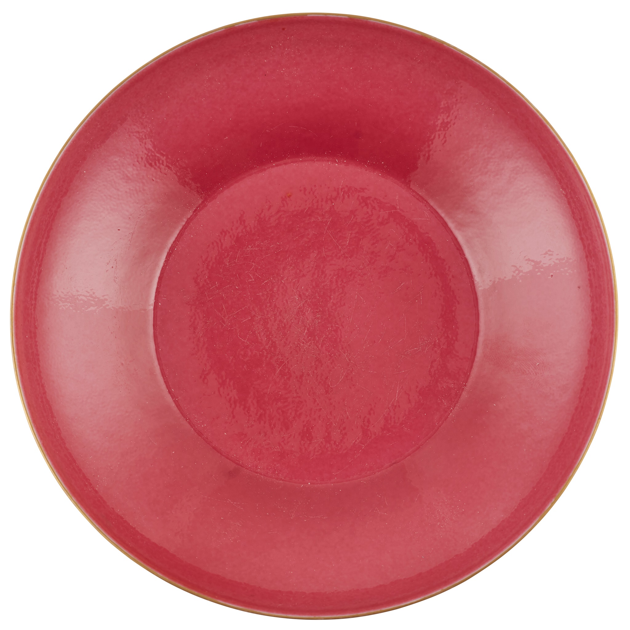 RUBY-RED-GLAZED DISH