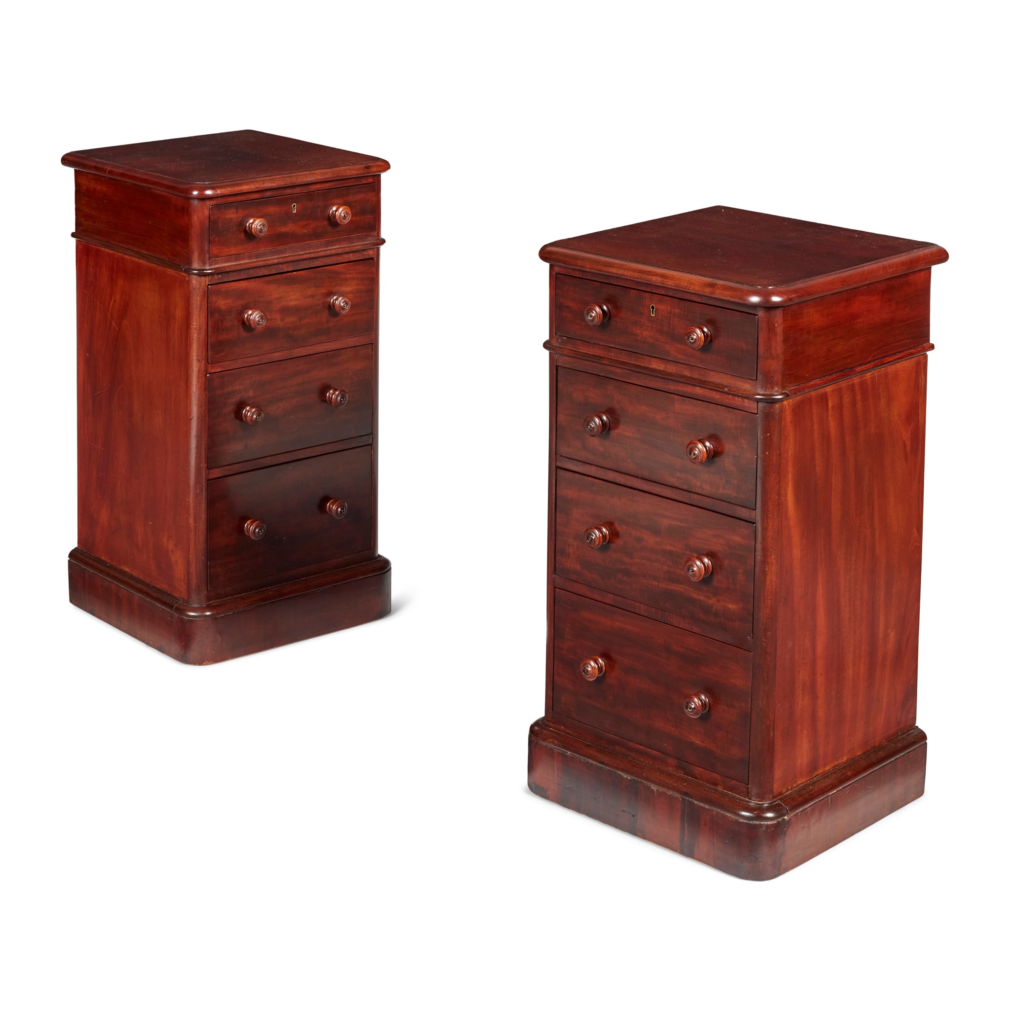 PAIR OF VICTORIAN MAHOGANY BEDSIDE CHESTS
