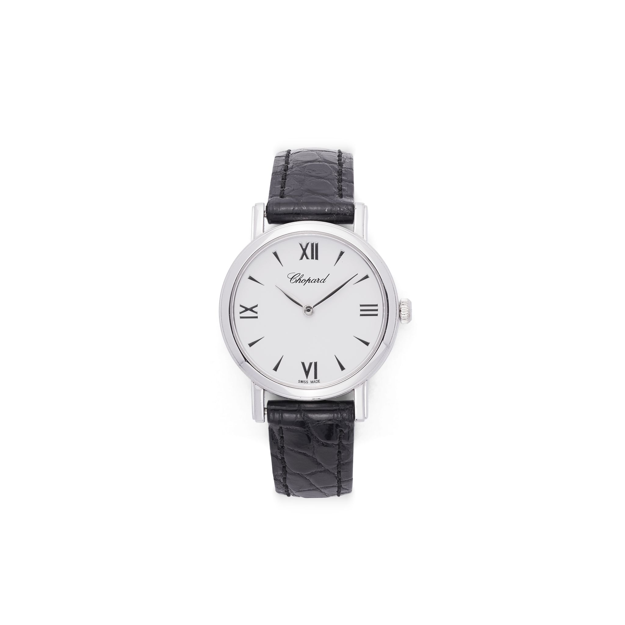 An 18ct white gold wristwatch, by Chopard