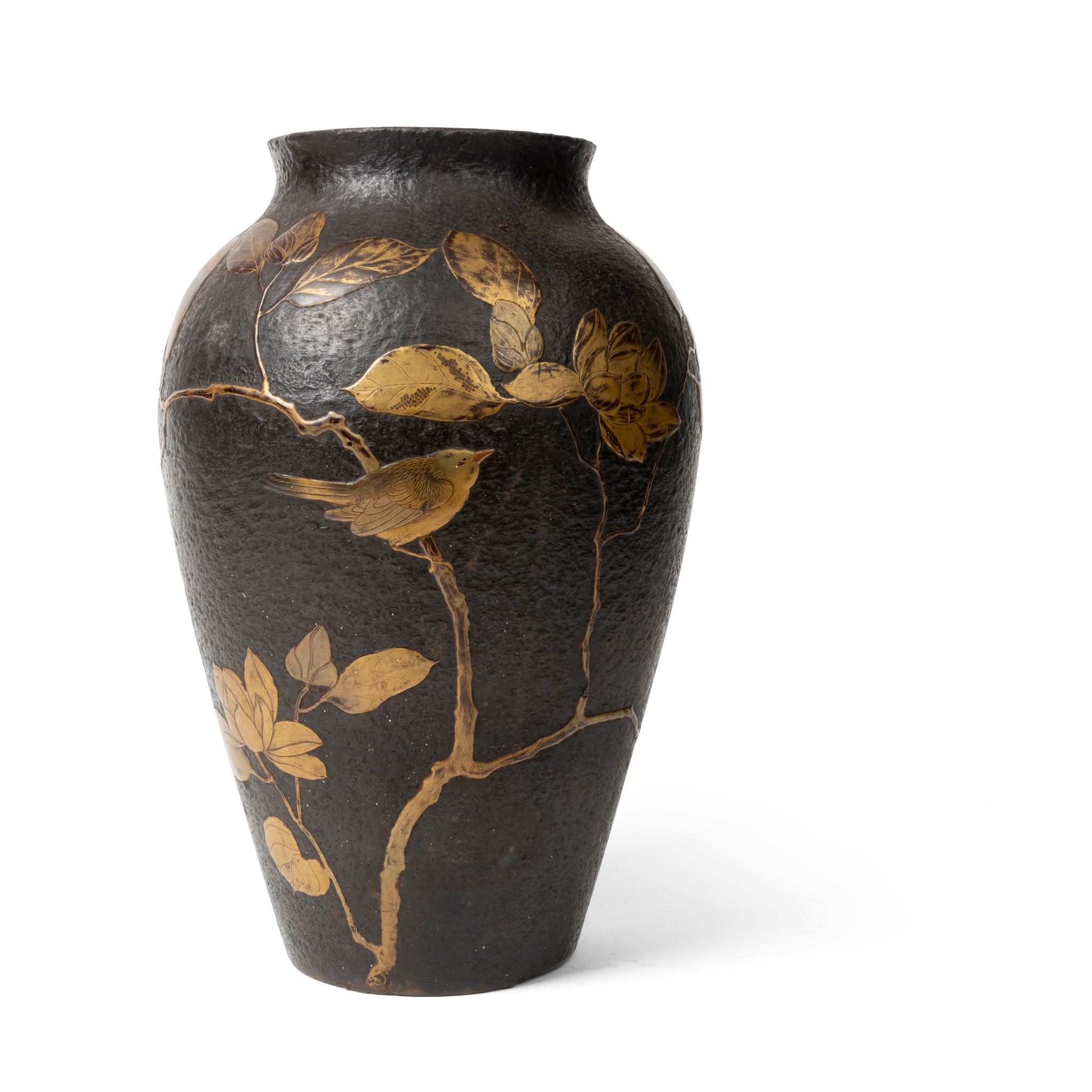 IRON AND MIXED-METAL VASE