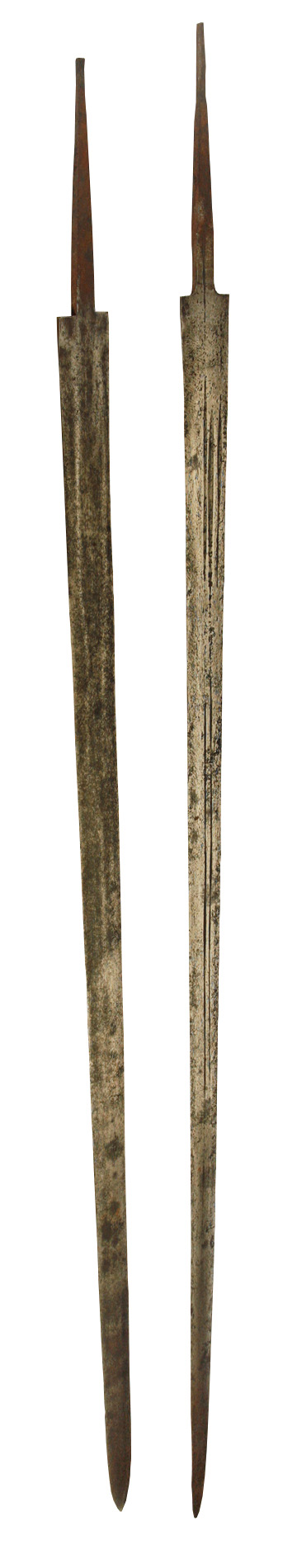 TWO DETACHED SWORD BLADES