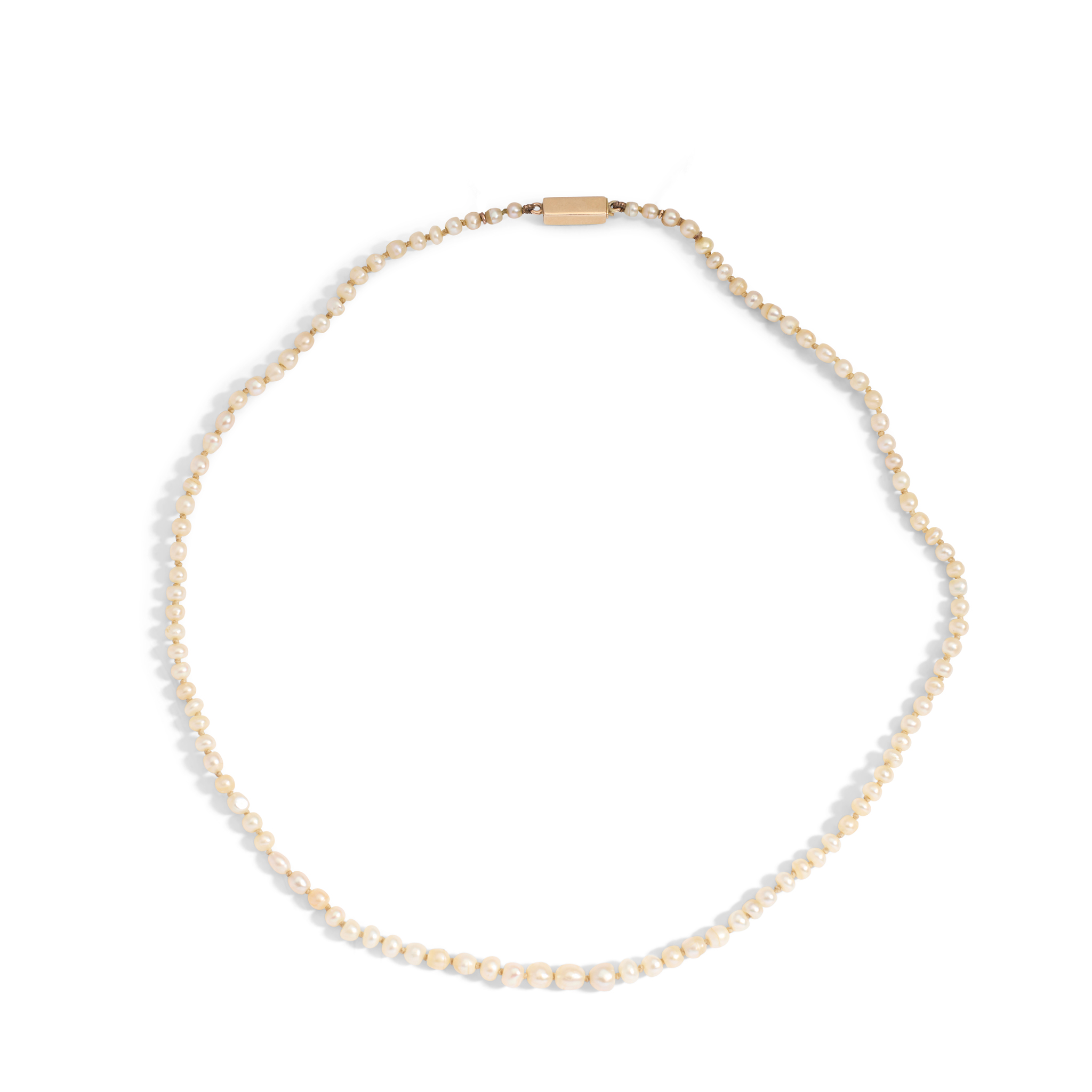 A natural saltwater pearl necklace
