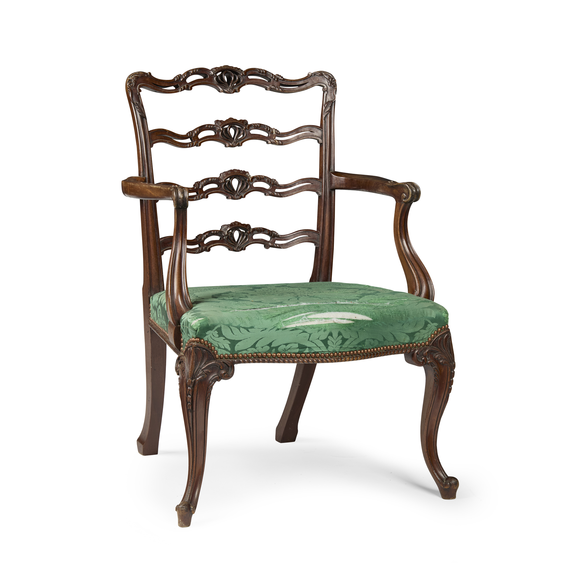 SCOTTISH GEORGE III MAHOGANY ARMCHAIR