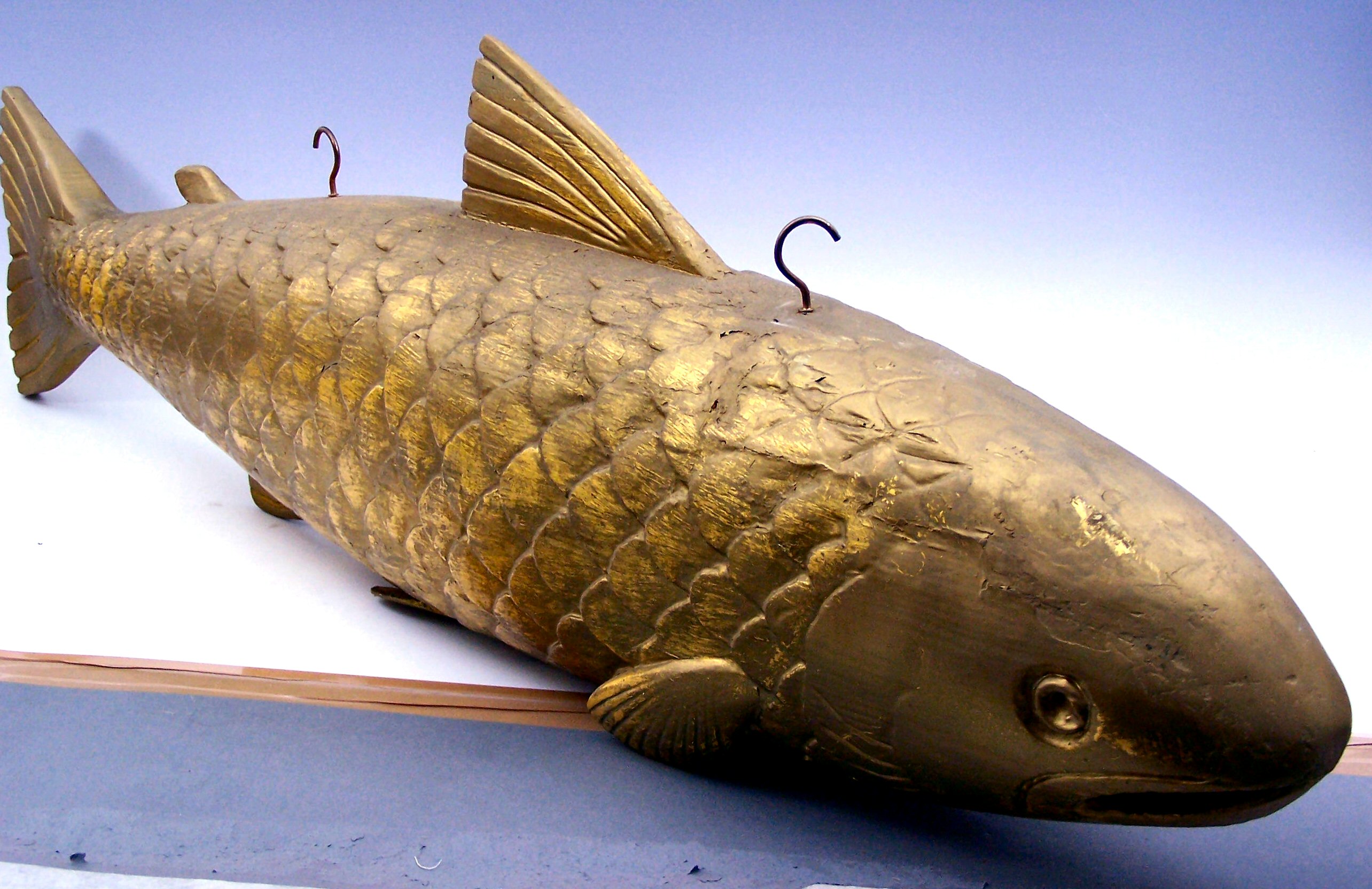 A 19th century gilded fish shop sign,