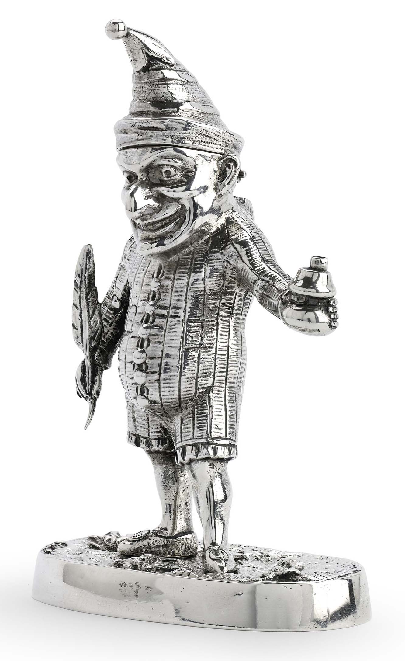 A Victorian novelty silver vesta holder and matching lighter