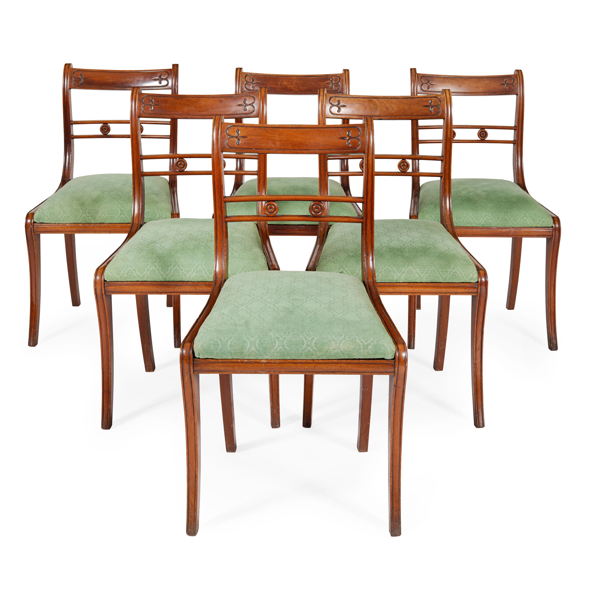 SET OF EIGHT REGENCY MAHOGANY DINING CHAIRS