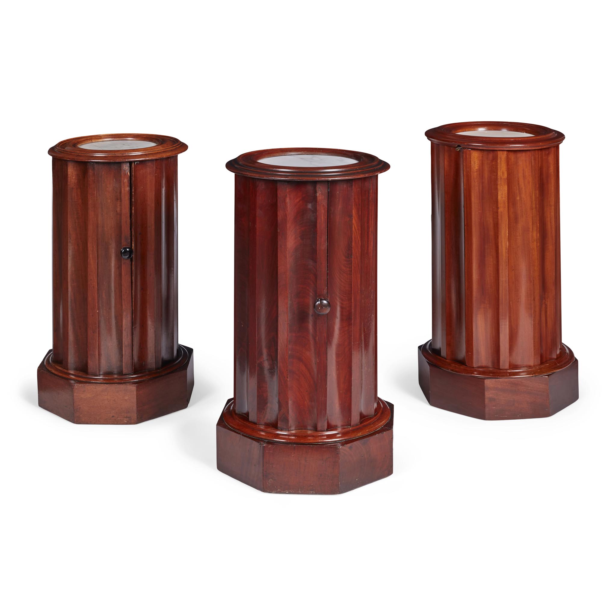 THREE VICTORIAN MAHOGANY POT CUPBOARDS