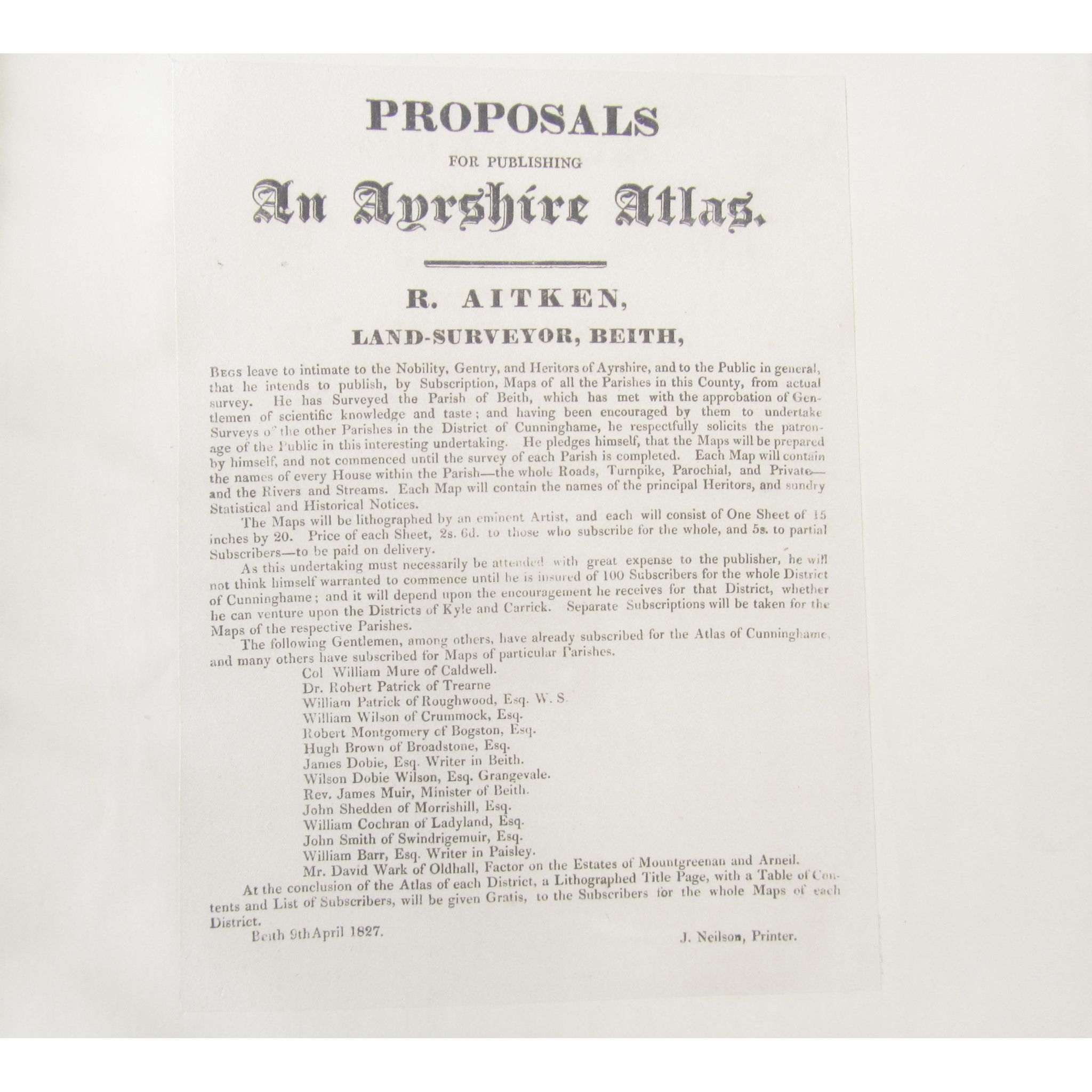 Ayrshire Atlas - Robert Aitken